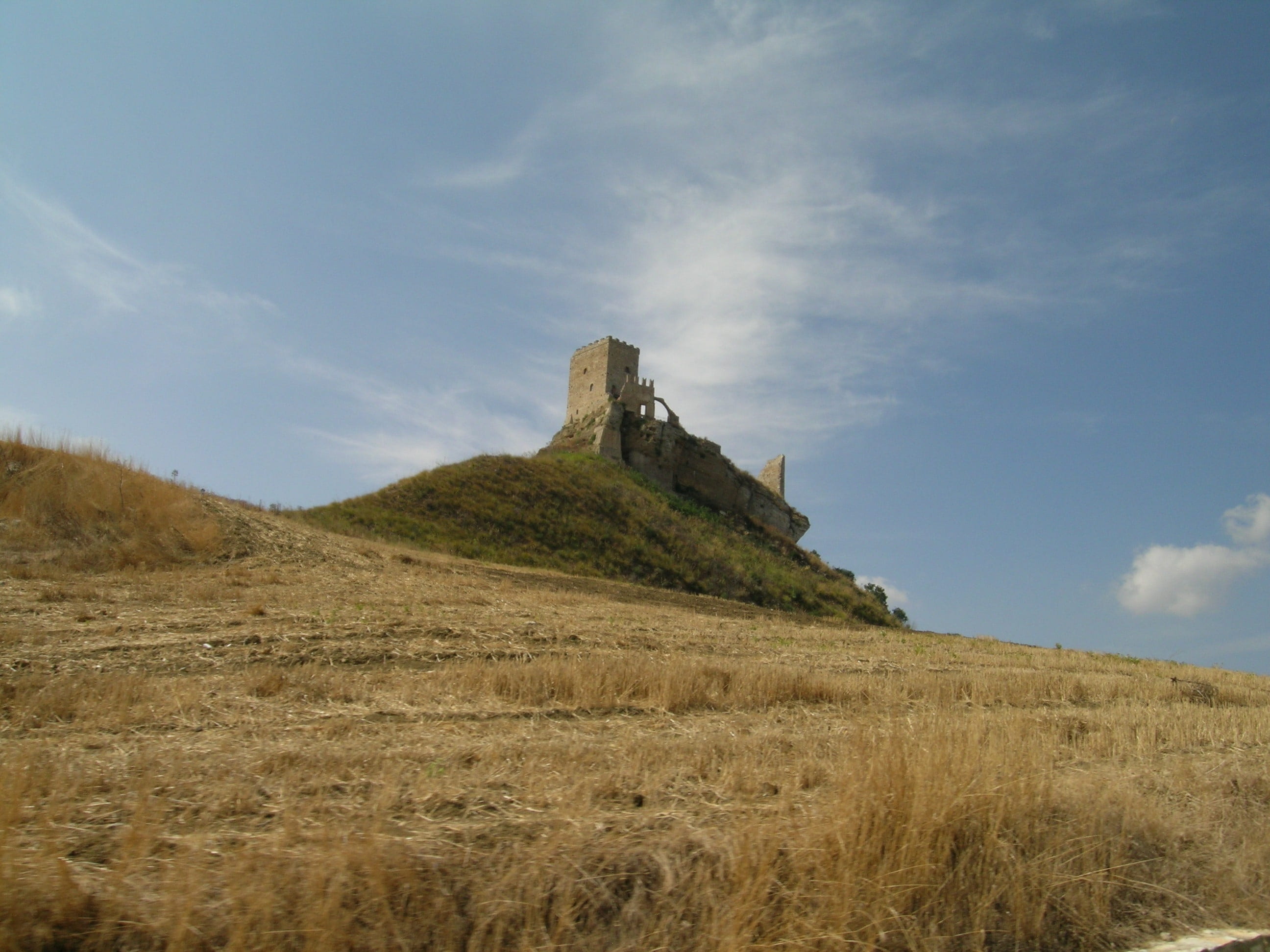 history, cefalà diana, grass, outdoors, plant, land, remote, scenics - nature, idyllic, castle, 2K, cloud - sky, palermo, no people, tranquility, environment, HD Wallpaper