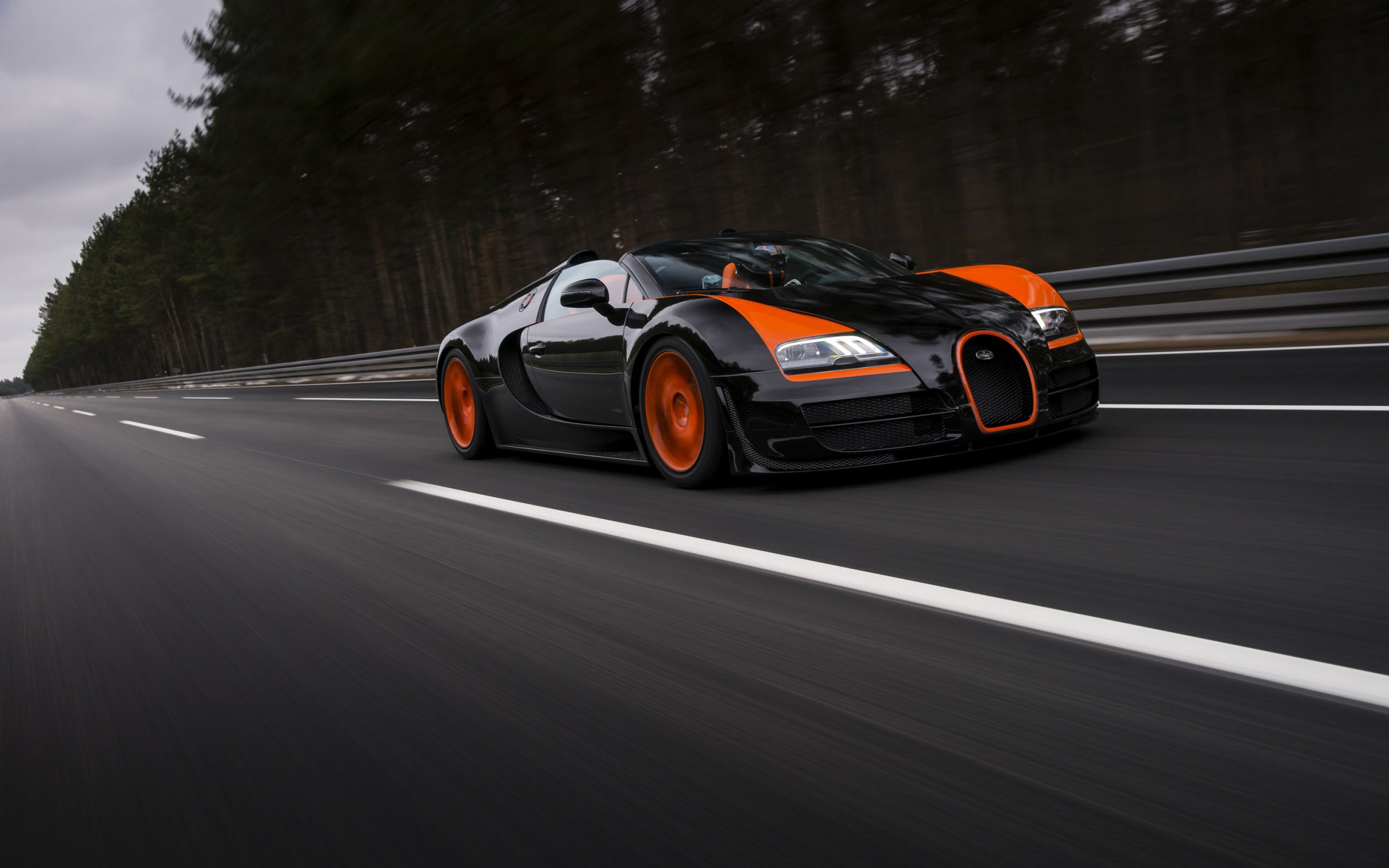 sport, veyron, grand, cars, 2K, vitesse, bugatti, road, HD Wallpaper
