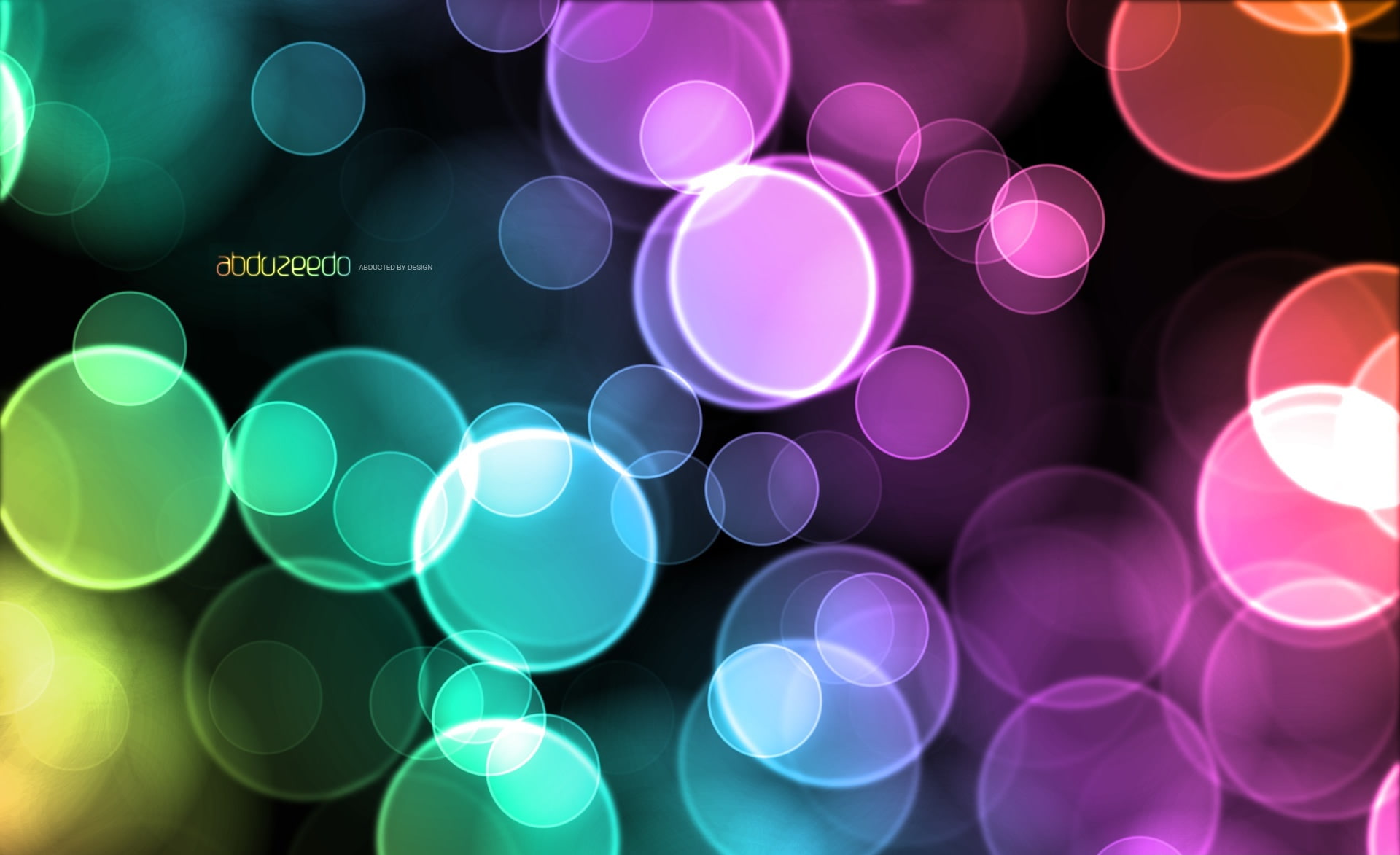 electric light, multi colored, electricity, 1080P, shape, lights, Background, defocused, nightlife, Circles, illuminated, black background, Cyan, design, HD Wallpaper