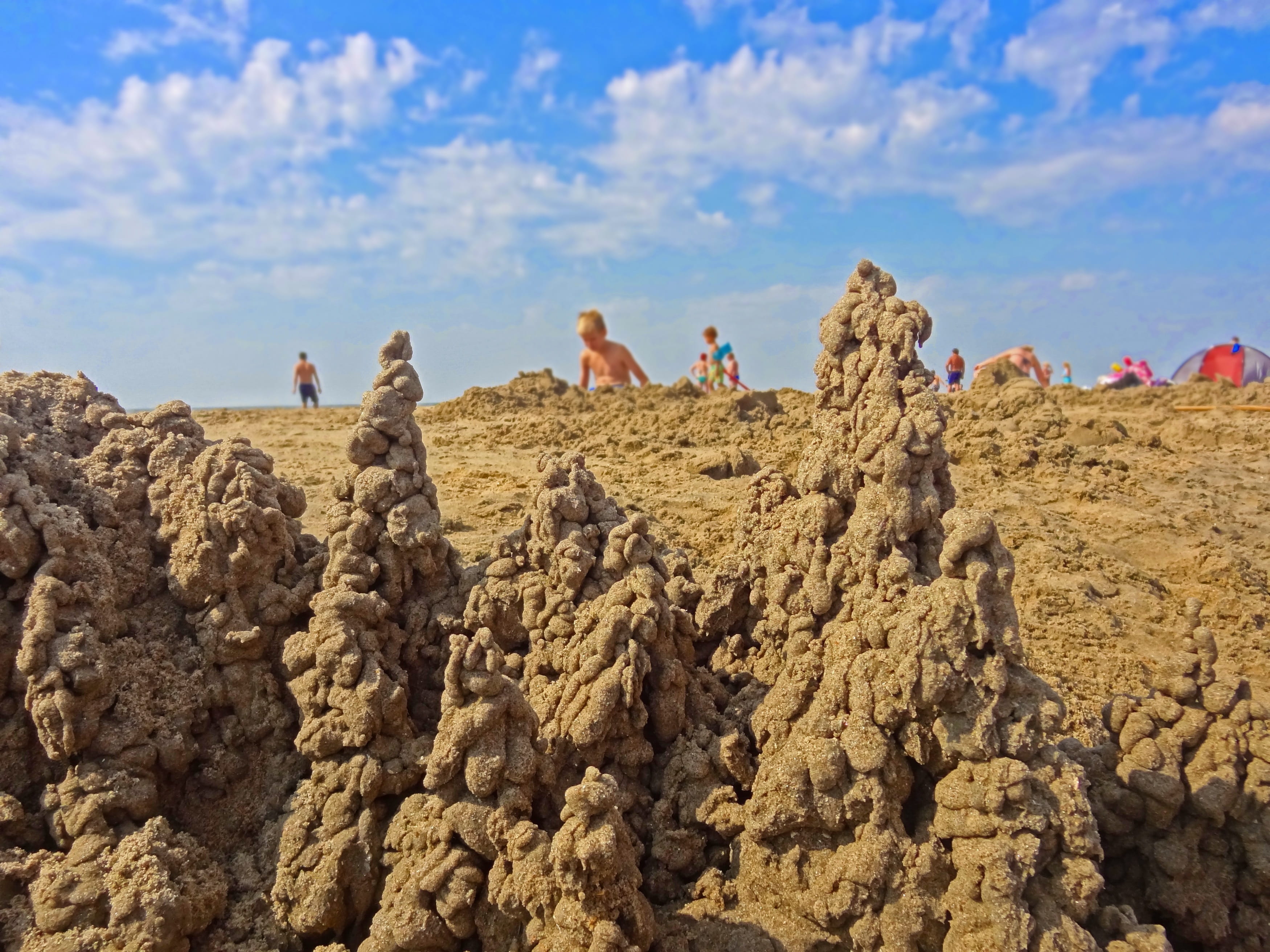 day, landscape, tranquility, no people, vacation, sandburg, tranquil scene, beauty in nature, environment, rock - object, rock formation, cloud - sky, sand sculpture, HD Wallpaper
