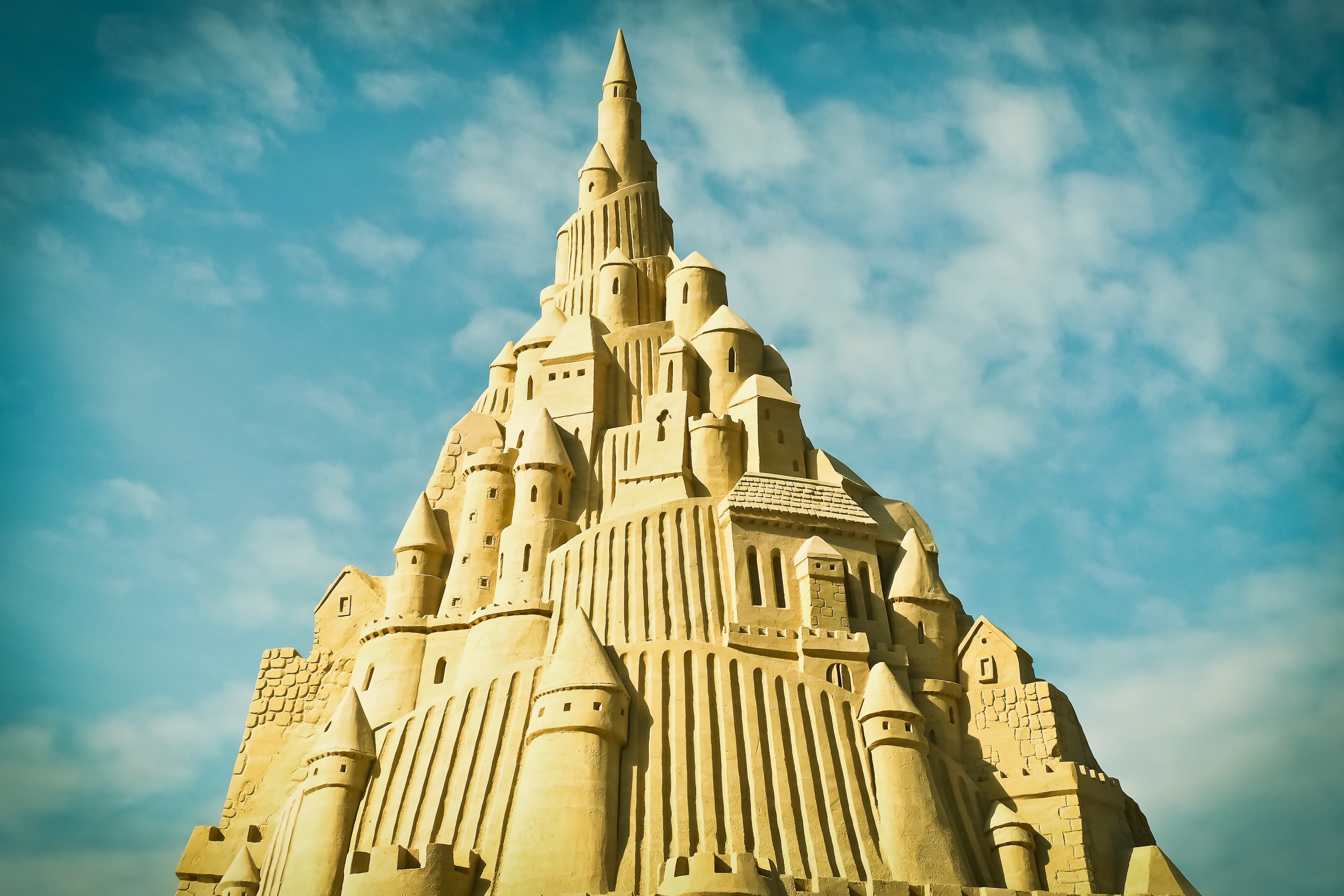 belief, history, north landscape park, castle, sand picture, travel destinations, sculpture, sand sculpture, spire, attraction, day, sand sculptures, ornate, HD Wallpaper