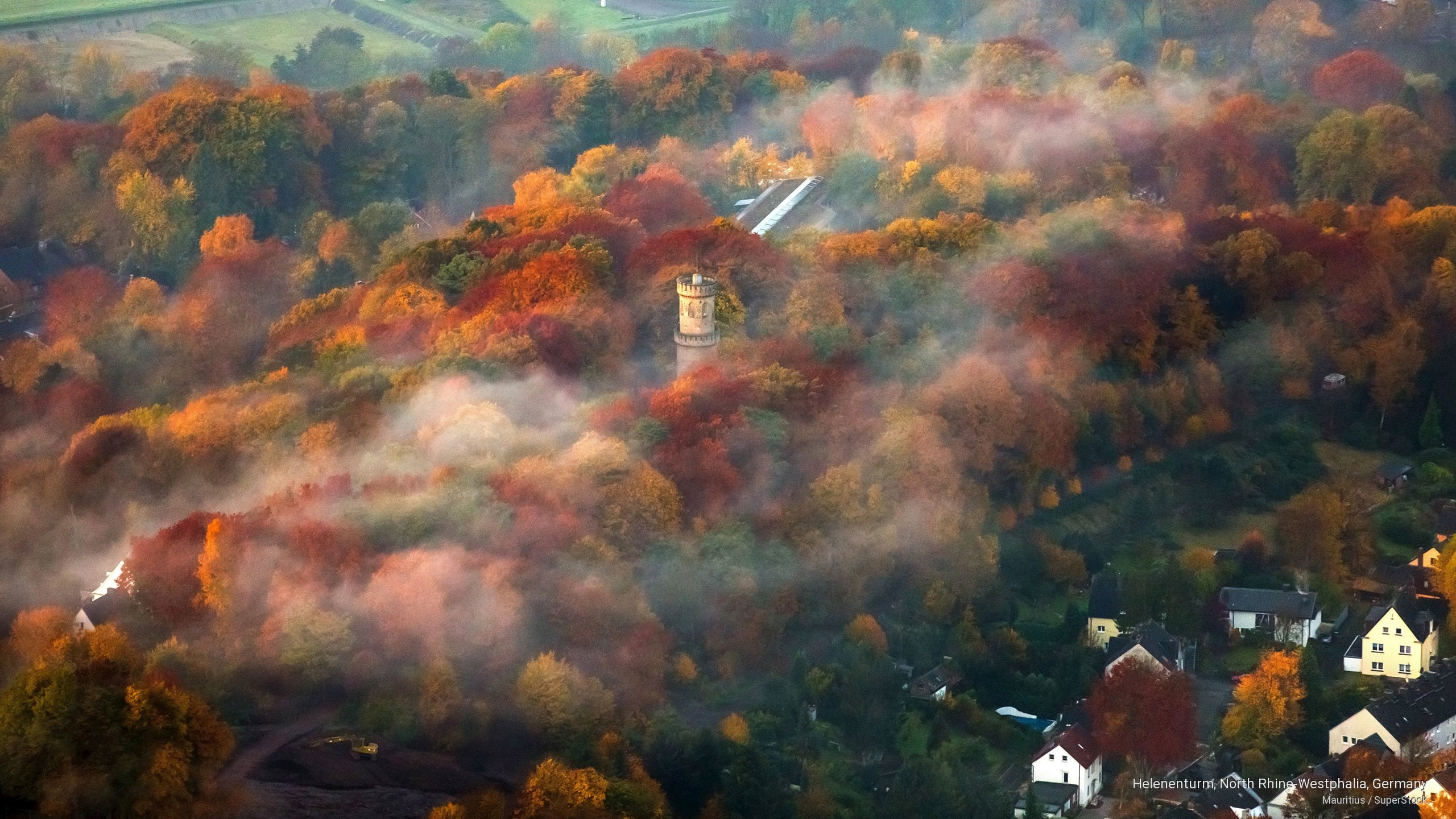 north, Fall, westphalia, germany, 2K, rhine, helenenturm, HD Wallpaper
