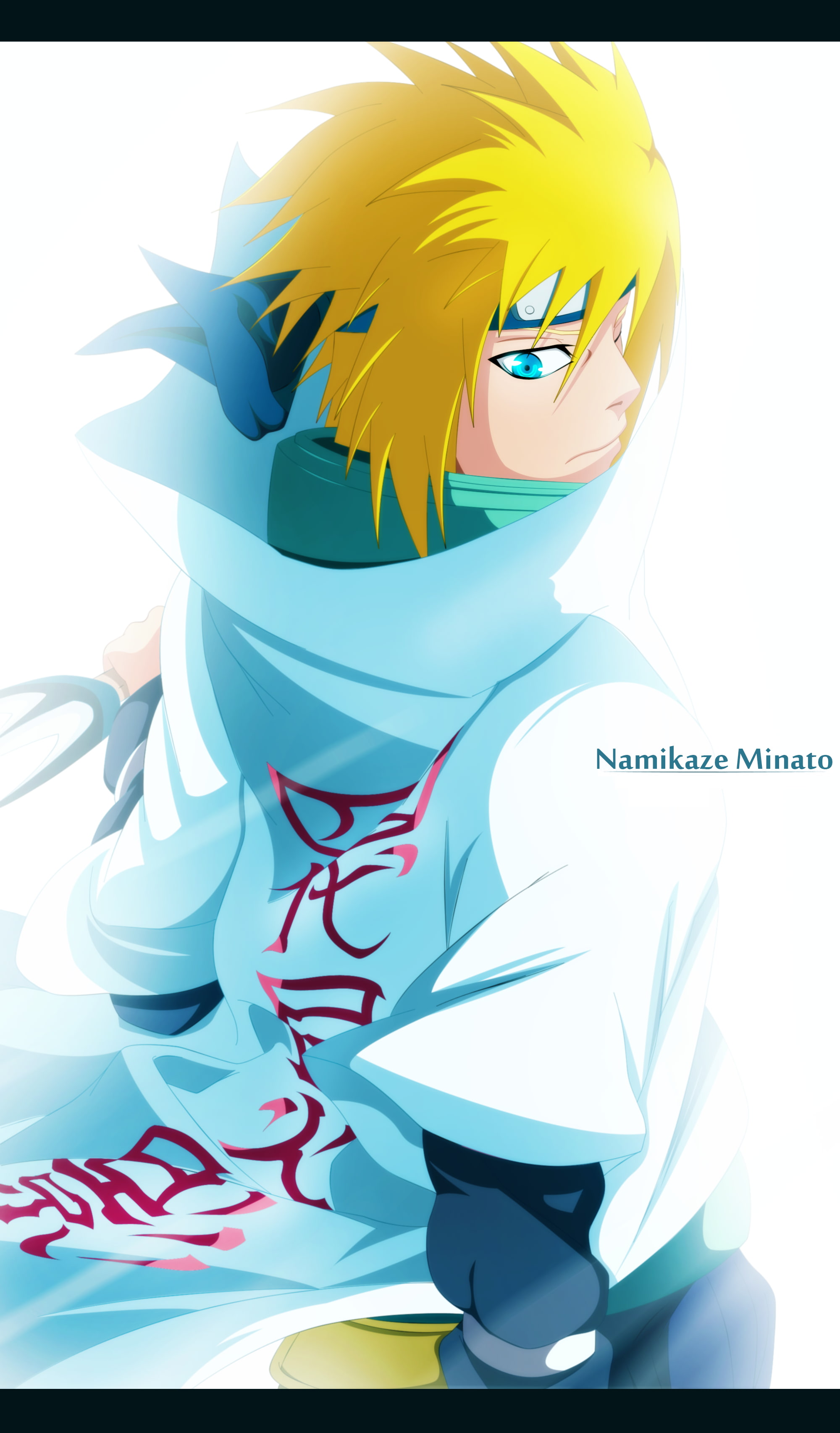 anime, blue eyes, Namikaze Minato, 2K, render, Hokage, Naruto Shippuuden, Phone HD Wallpaper