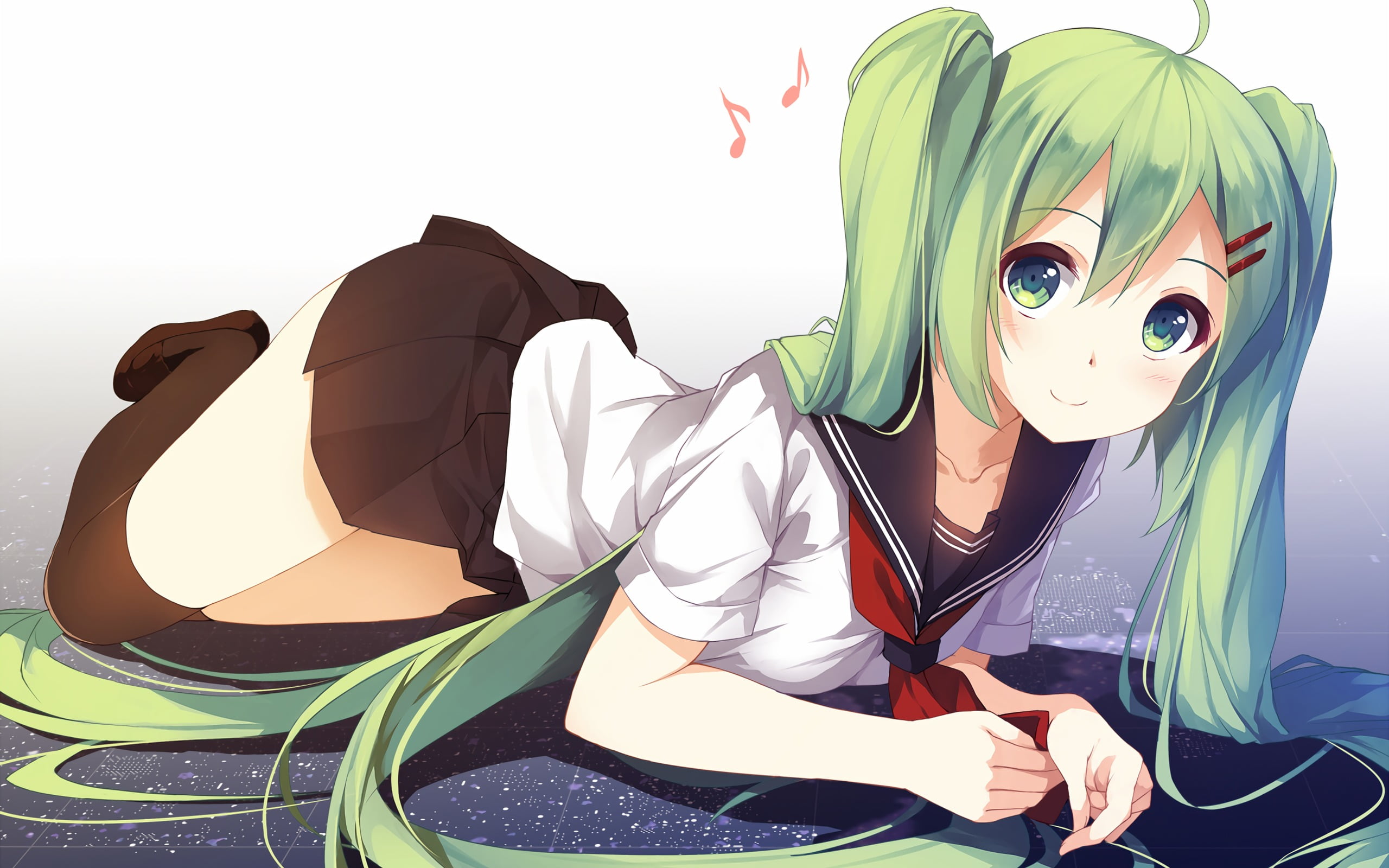 Vocaloid, birds, white, arts culture and entertainment, two, one person, 2K, art and craft, multi colored, green color, green, clothing, manga, real people, HD Wallpaper