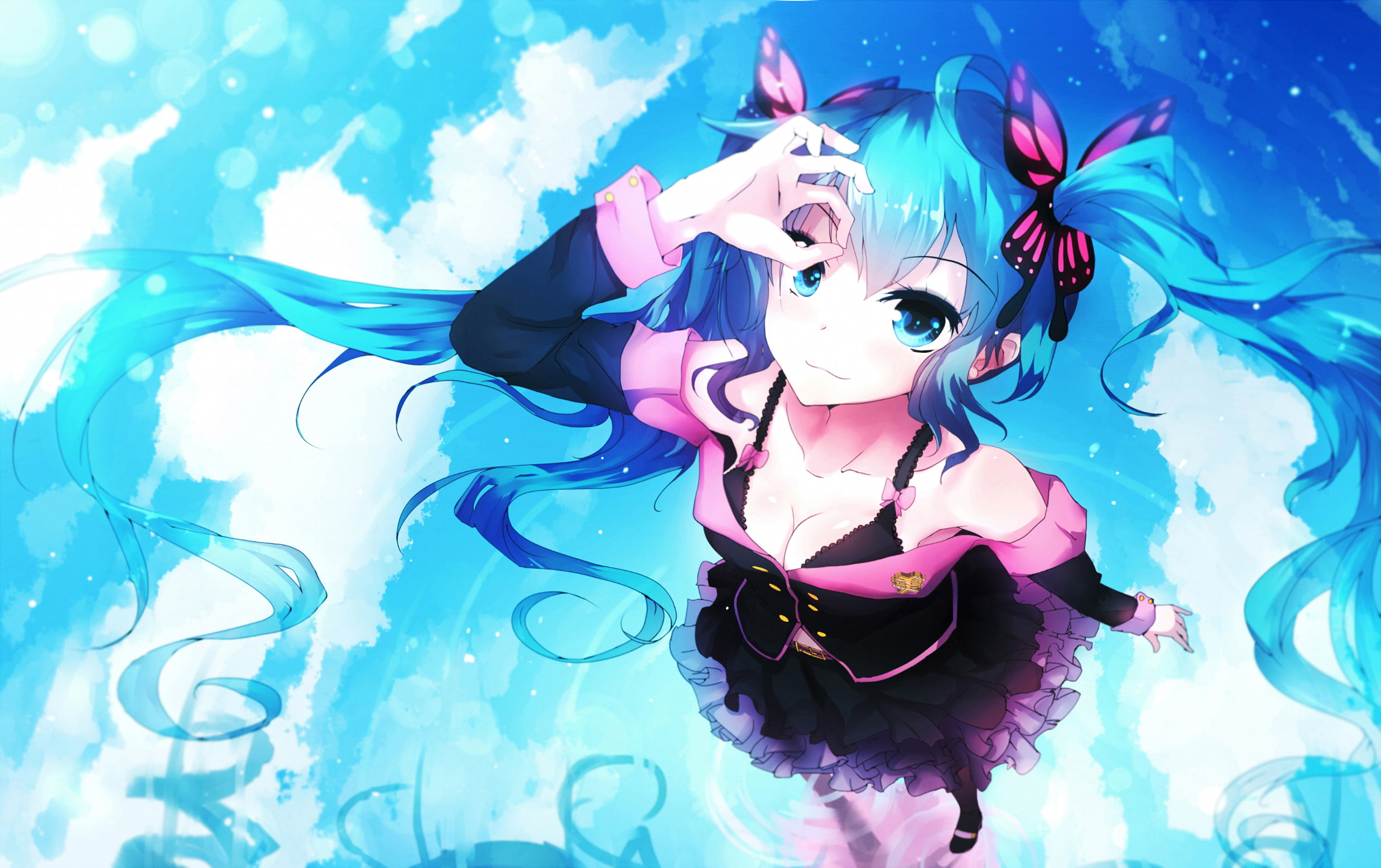 Hatsune Miku, Vocaloid, 1080P, manga, HD Wallpaper