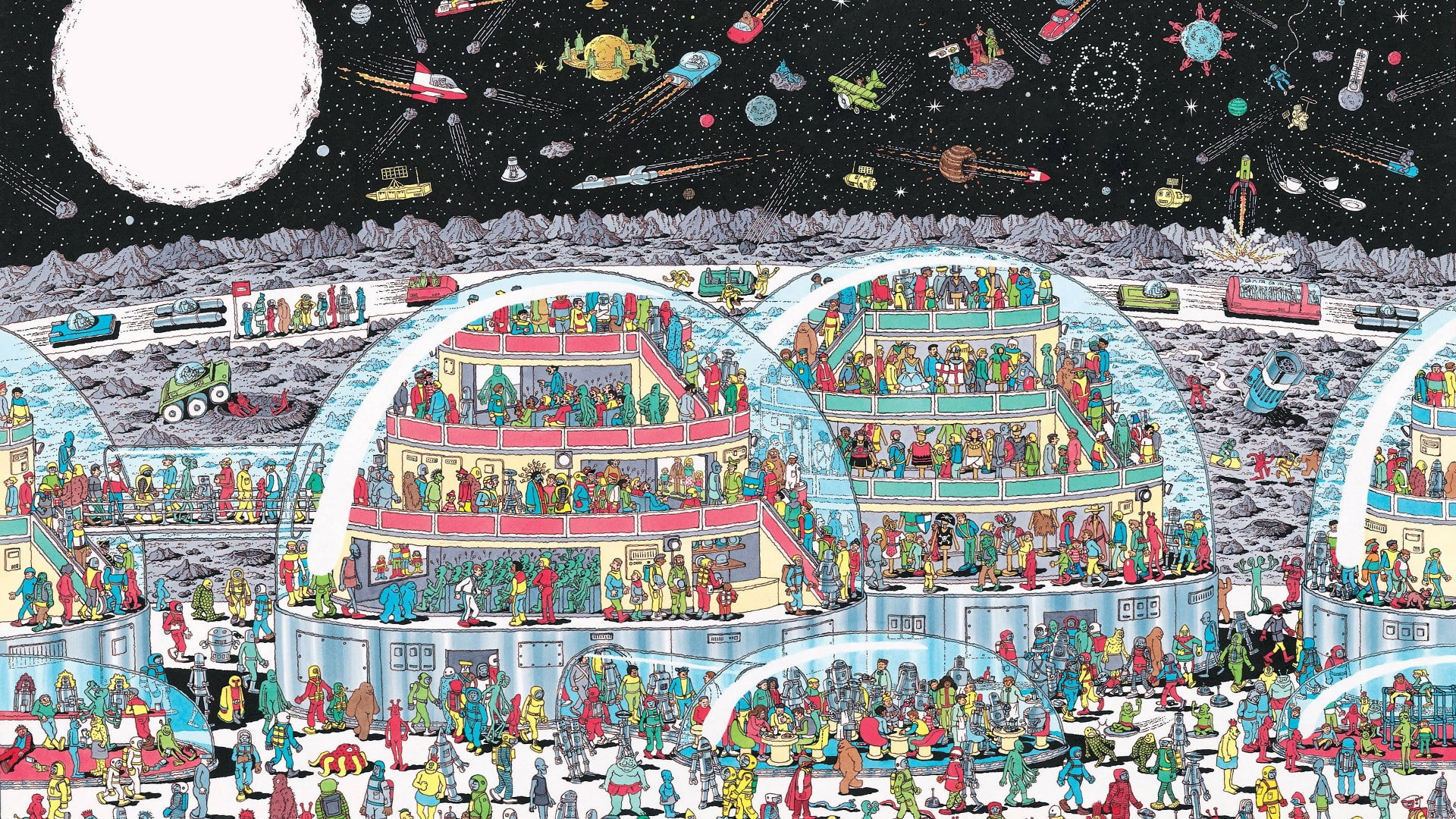 event, waldo puzzles, belief, religion, group of people, travel destinations, 1080P, crowd, nature, architecture, celebration, built structure, outdoors, HD Wallpaper
