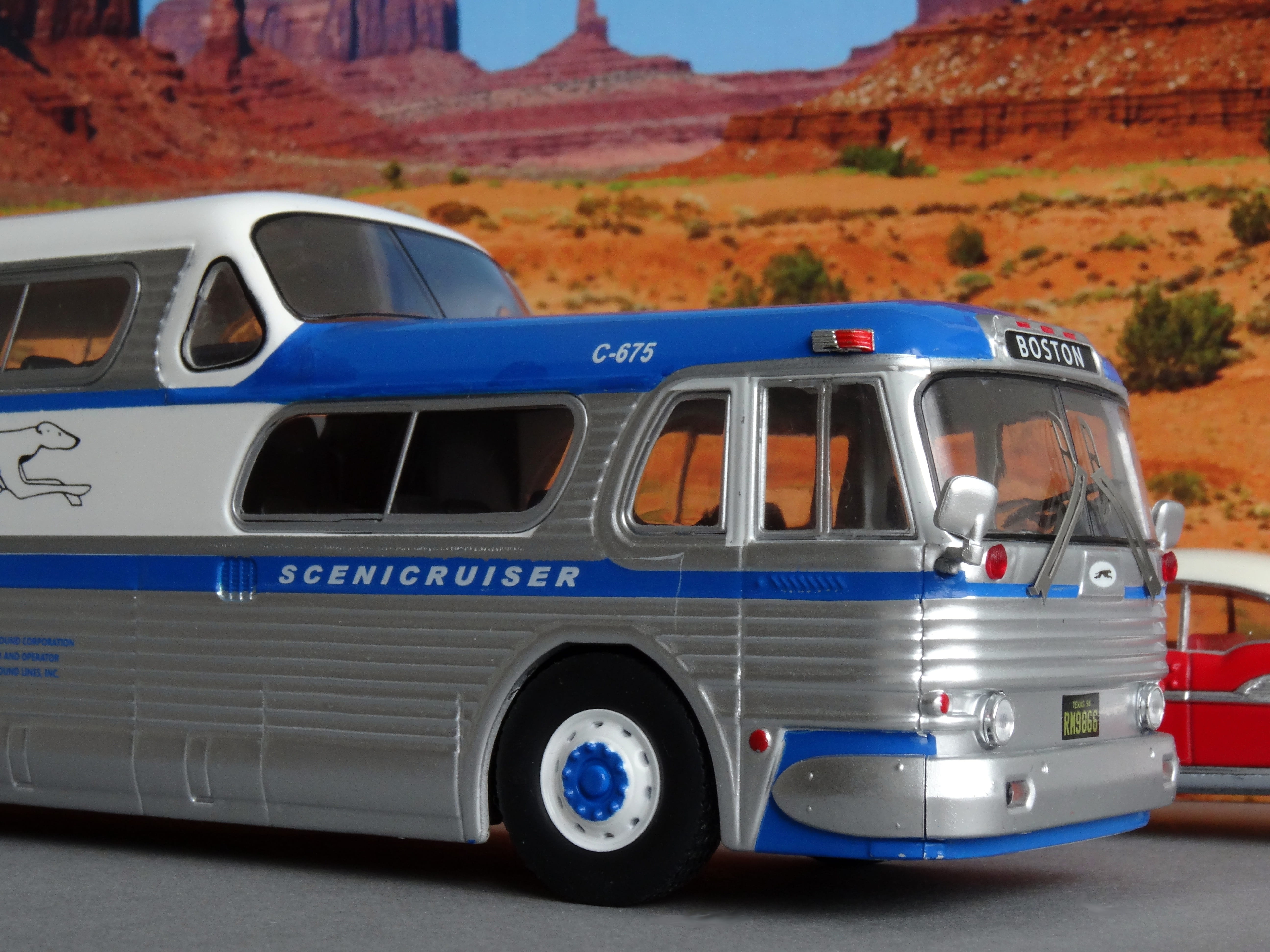 blue, transportation, security, accidents and disasters, motor vehicle, side view, scenicruiser, usa, architecture, coach, bus, police car, 5K, diorama, HD Wallpaper