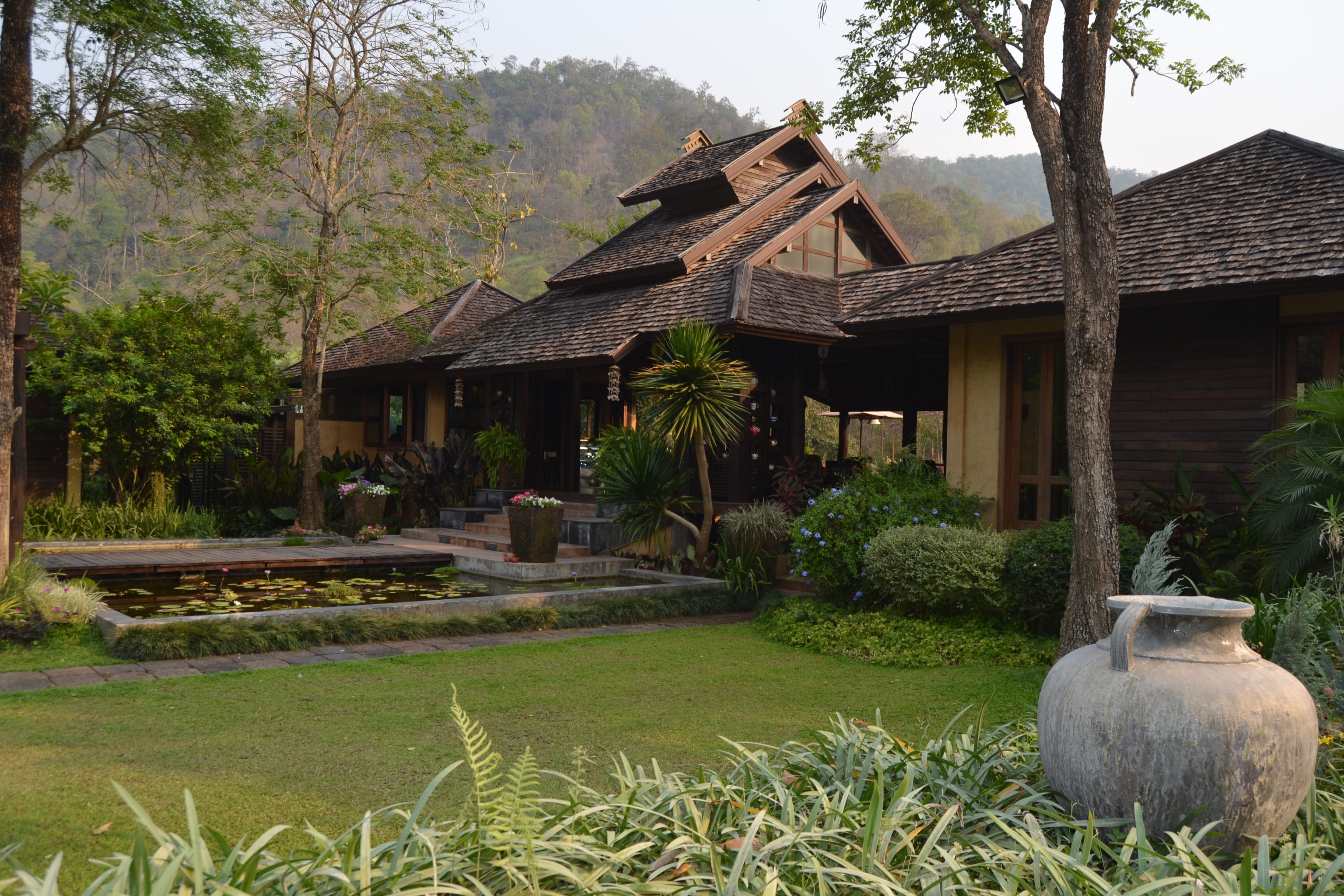 resort, Chiang, green color, wood - material, outdoors, field, landscape, no people, building exterior, Asia, chiangmai, day, front or back yard, tourism, HD Wallpaper