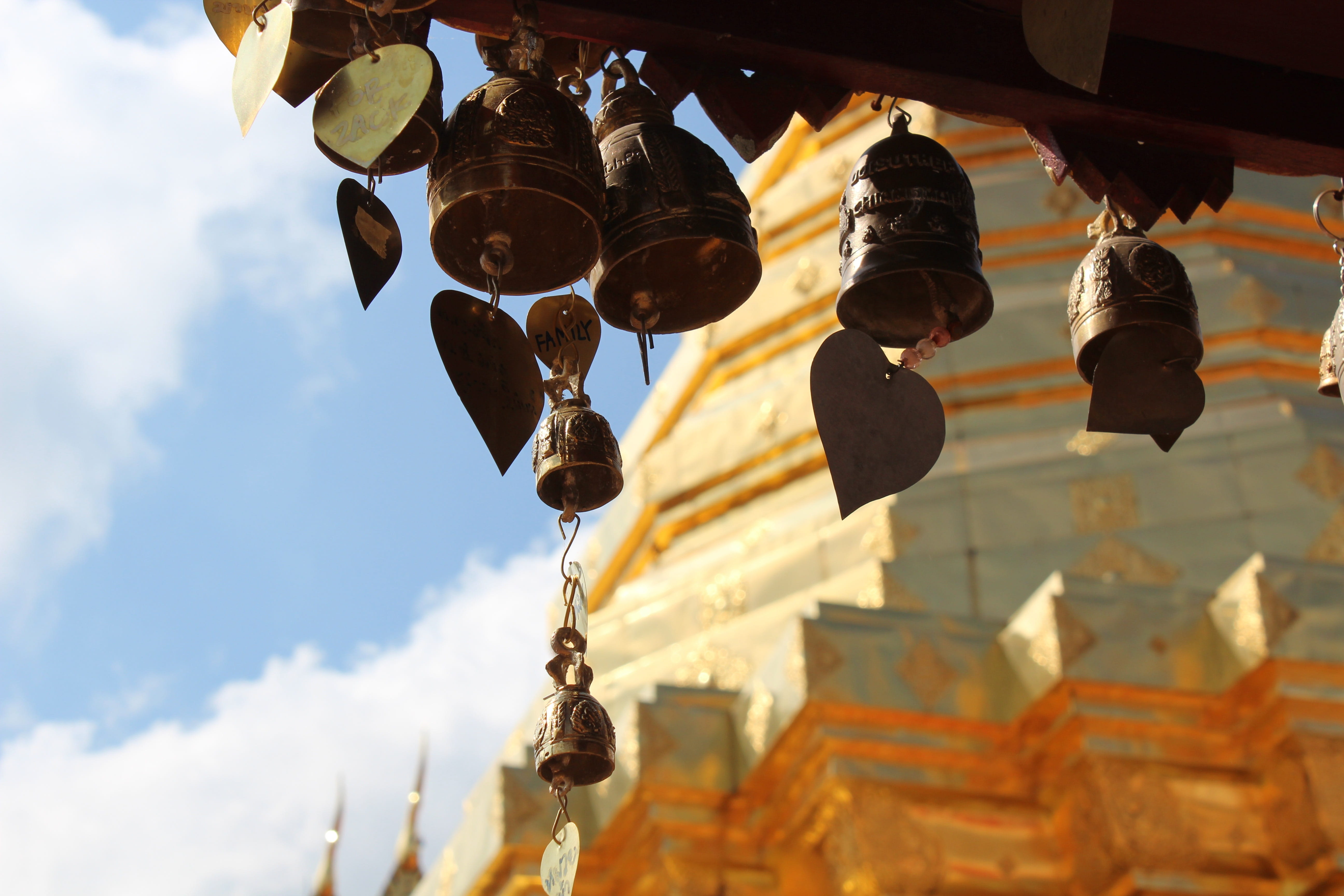 day, built structure, family, focus on foreground, thailand, Thai, cloud - sky, building exterior, Asia, Chiangmai, sky, hanging, sunlight, no people, lighting equipment, HD Wallpaper