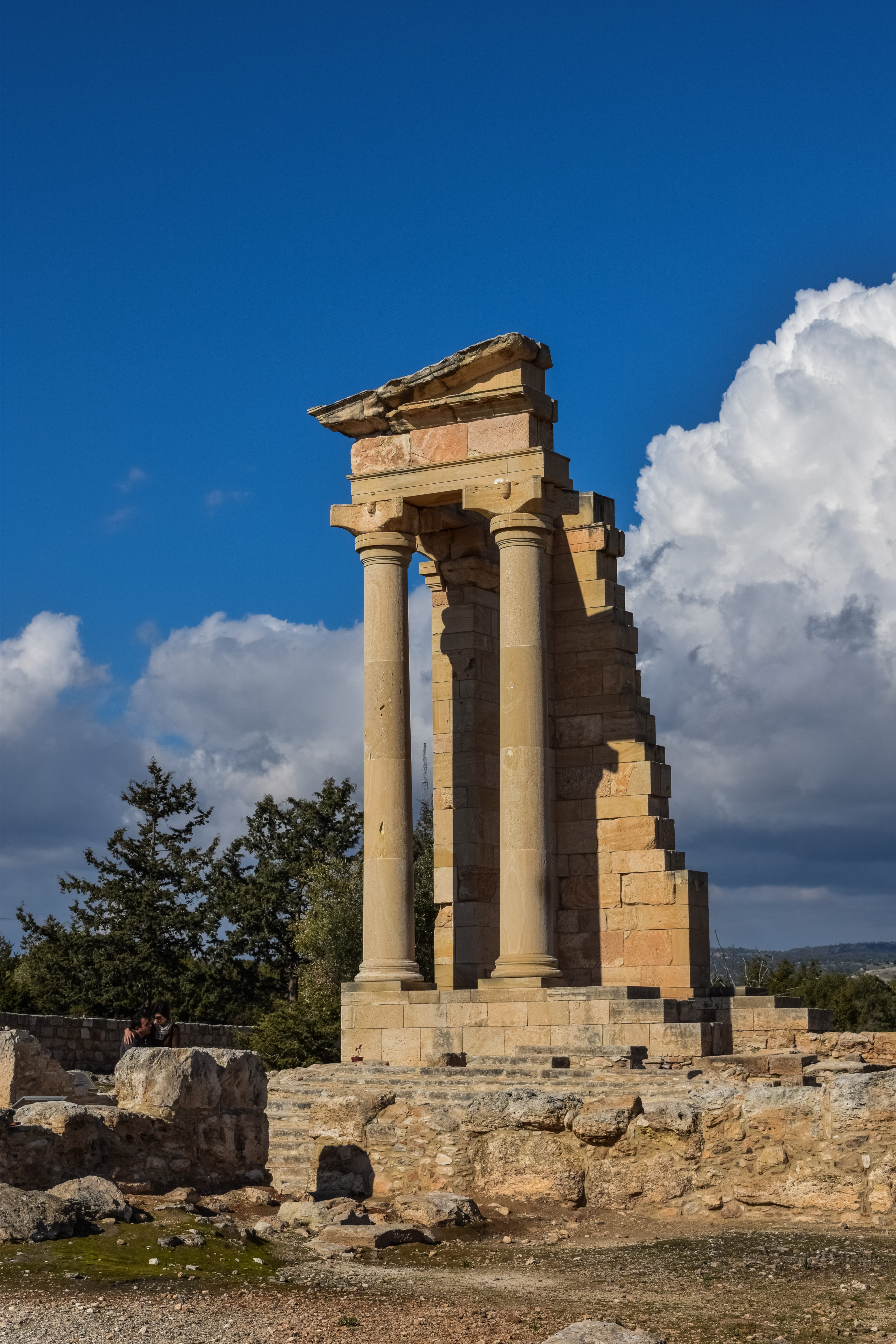 low angle view, roman, day, temple, old, remains, tourism, excavations, classical Greek, archeology, greek, cloud - sky, monument, greek Culture, archaeology, Phone HD Wallpaper