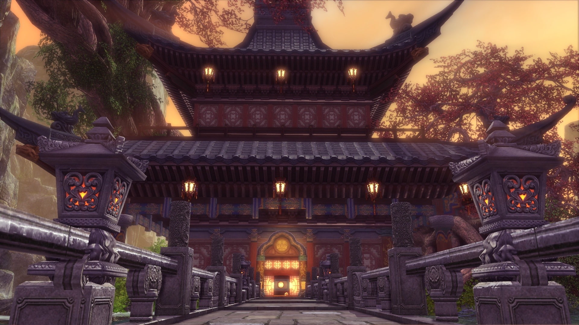 direction, Blade and Soul, place of worship, travel destinations, illuminated, travel, PC gaming, belief, history, building, architectural column, spirituality, HD Wallpaper