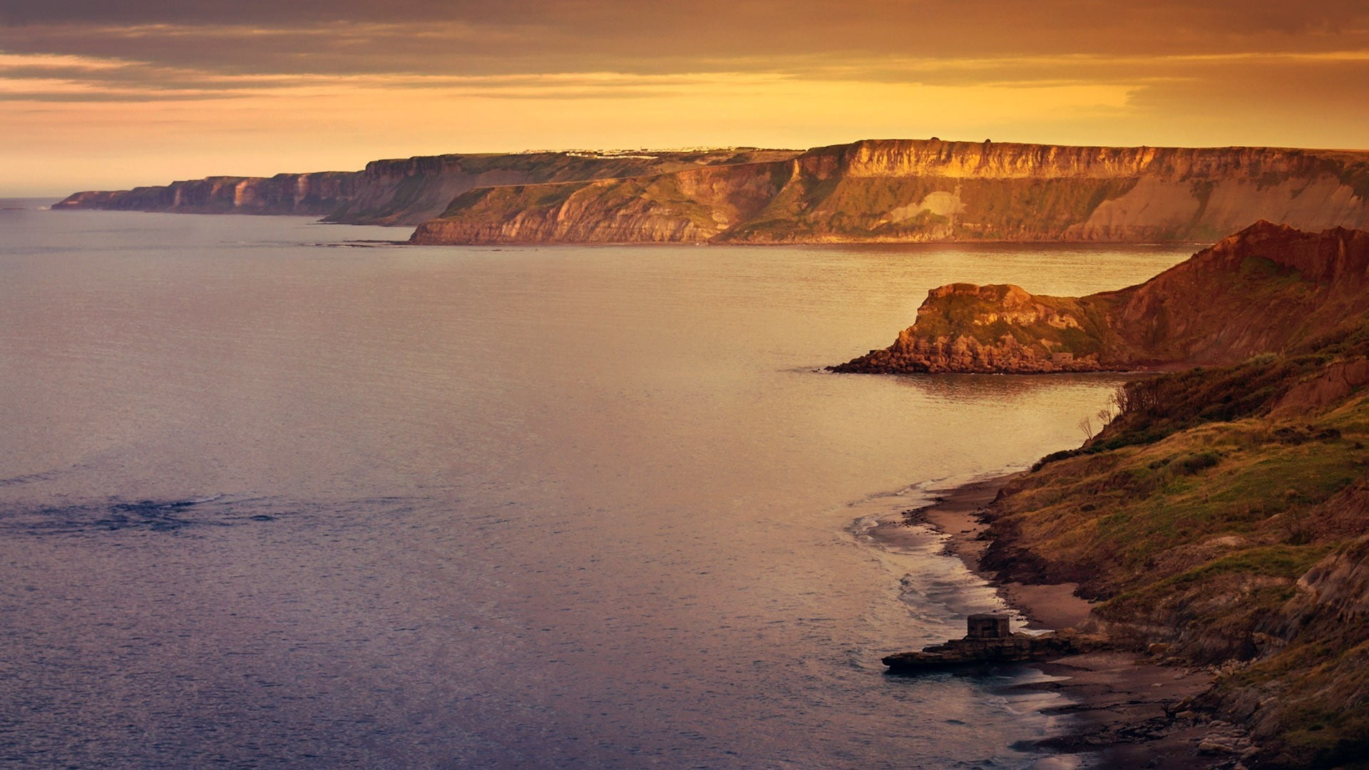 landscape, environment, tranquil scene, brown, sea, nature, cliff, coast, beauty in nature, no people, rock, land, beach, sandstone, scenics - nature, sky, HD Wallpaper
