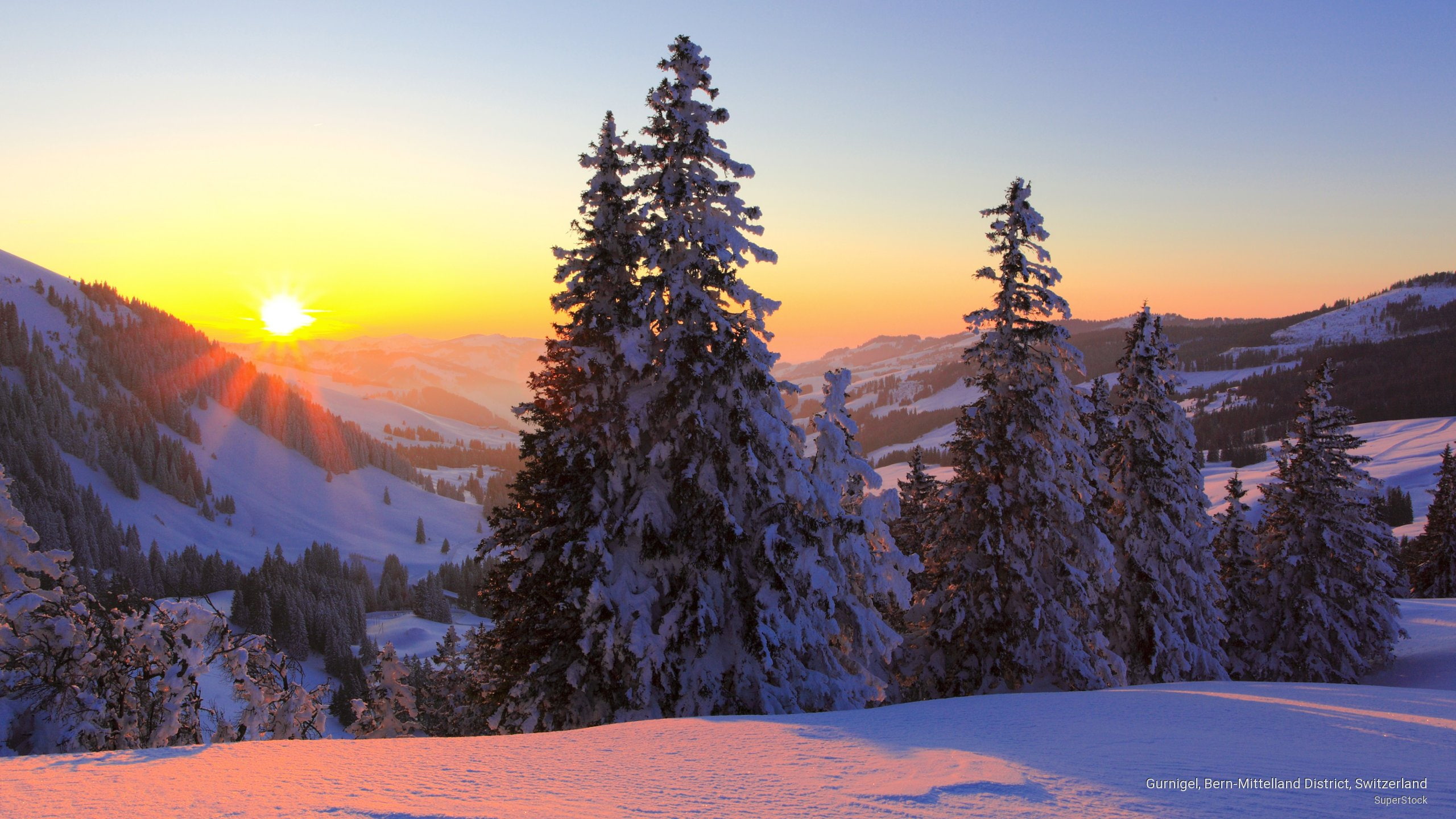 gurnigel, bern, switzerland, Winter, 2K, district, mittelland, HD Wallpaper
