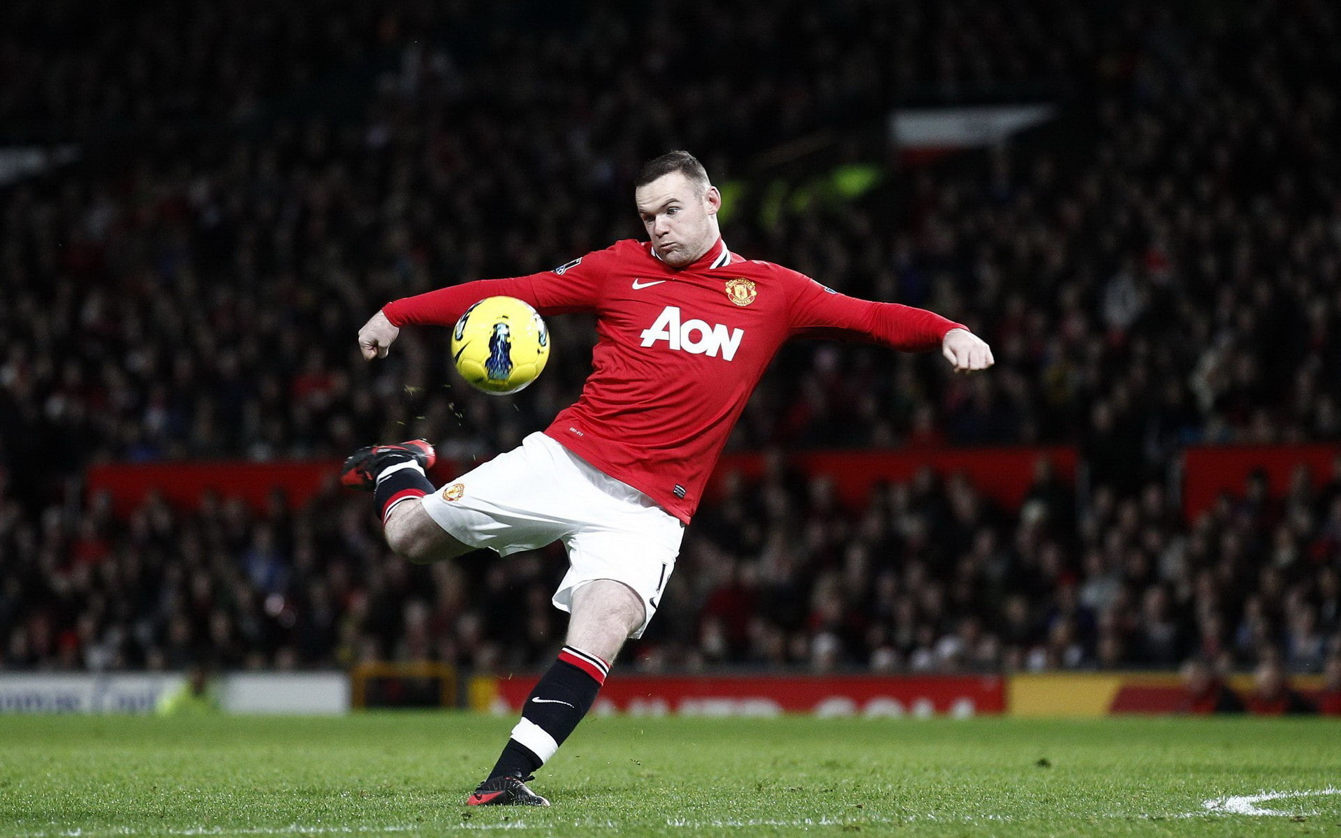 kick, mu, sports, 1080P, rooney, ball, wayne, HD Wallpaper