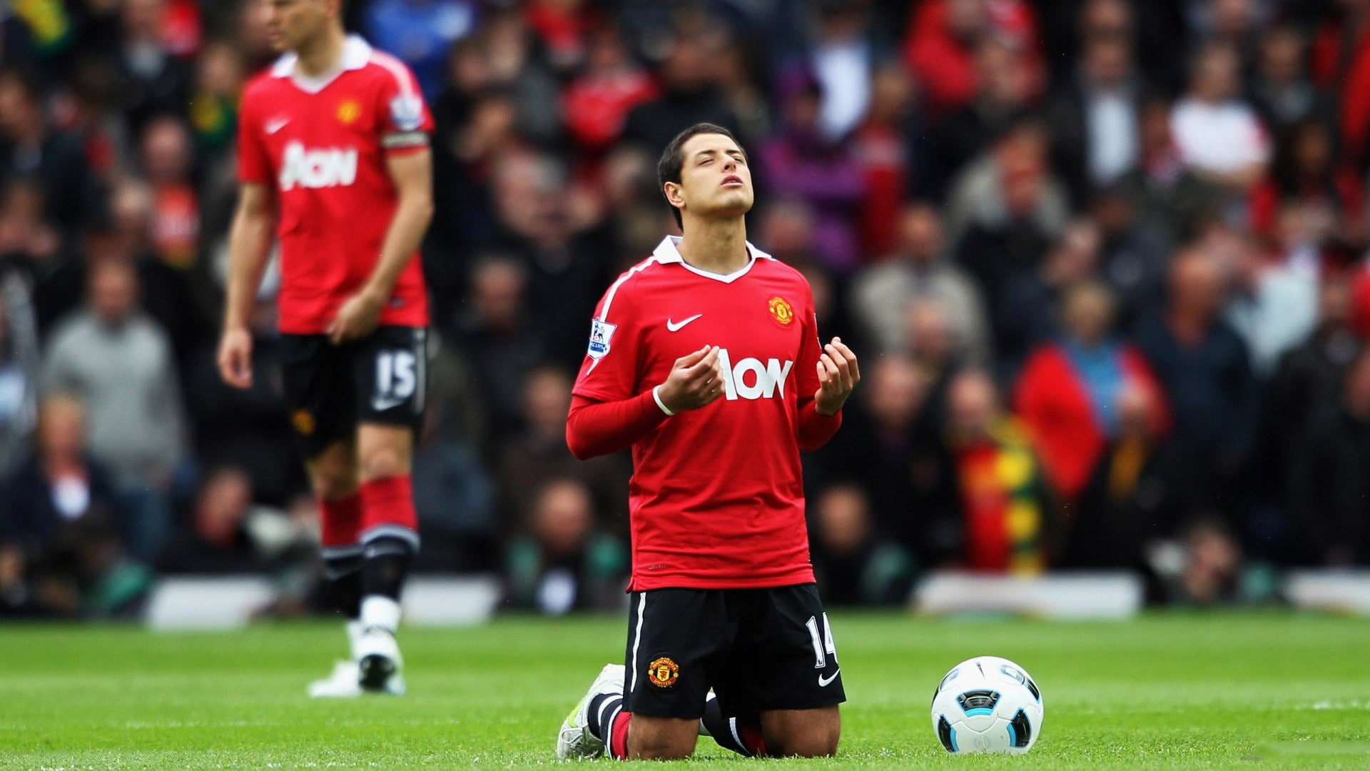 1080P, football, chicharito, pray, mu, HD Wallpaper