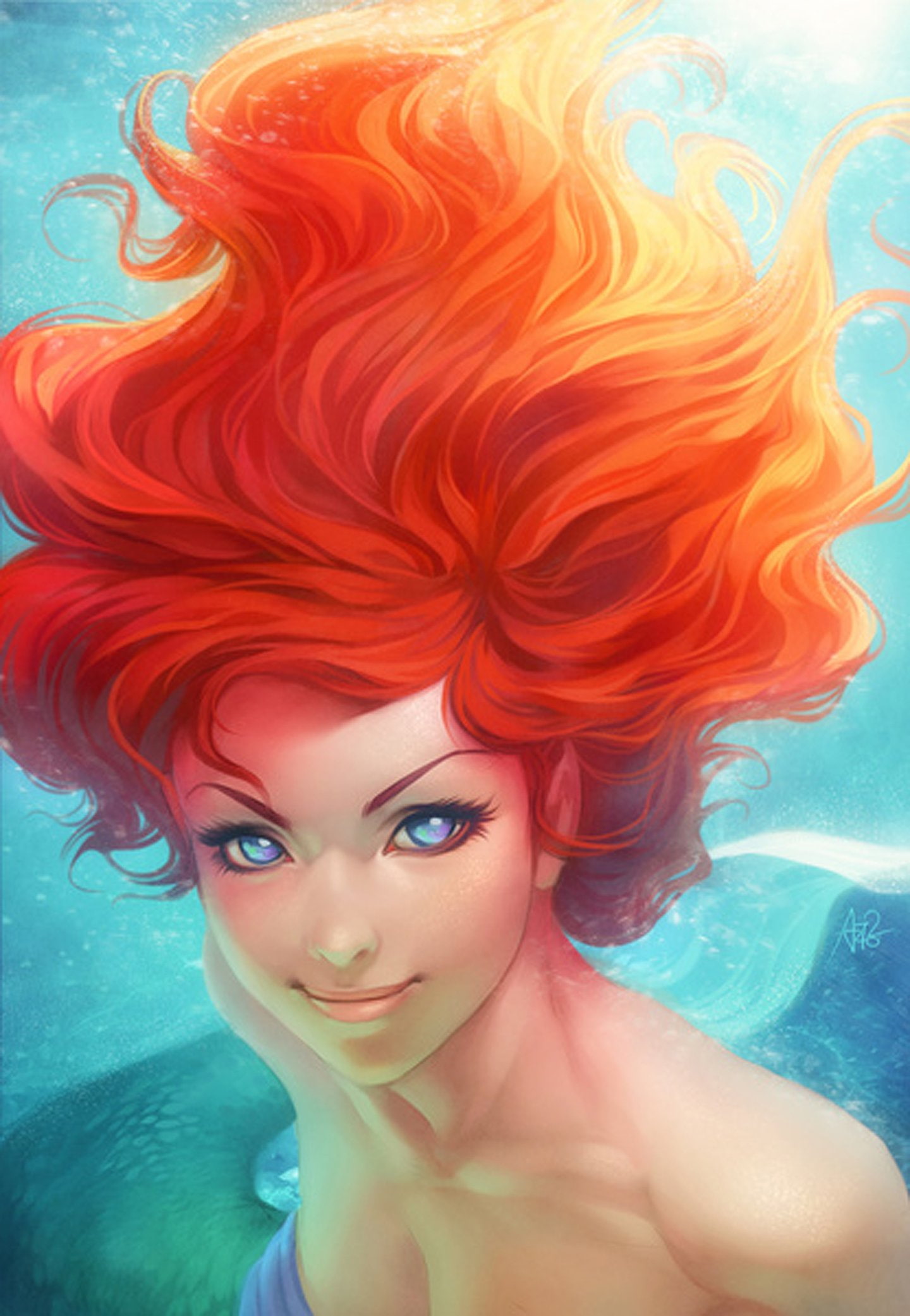 1littlemermaid, hair, 1080P, animation, ariel, fantasy, family, mermaid, adventure, girl, little, cartoon, disney, red, water, Phone HD Wallpaper