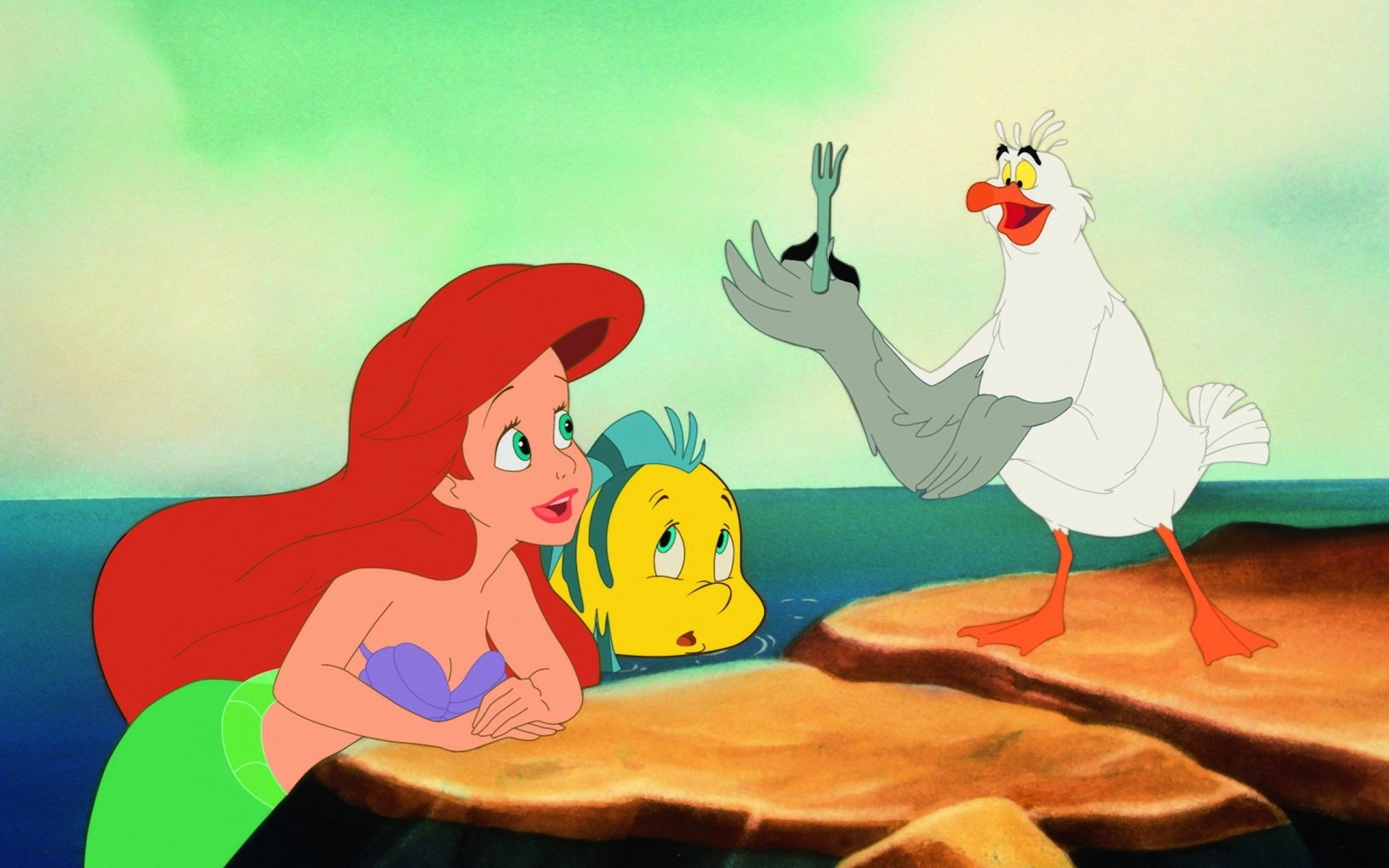representation, bird, animal wildlife, vertebrate, indoors, animal themes, The Little Mermaid, art and craft, mammal, animal representation, reptile, day, HD Wallpaper