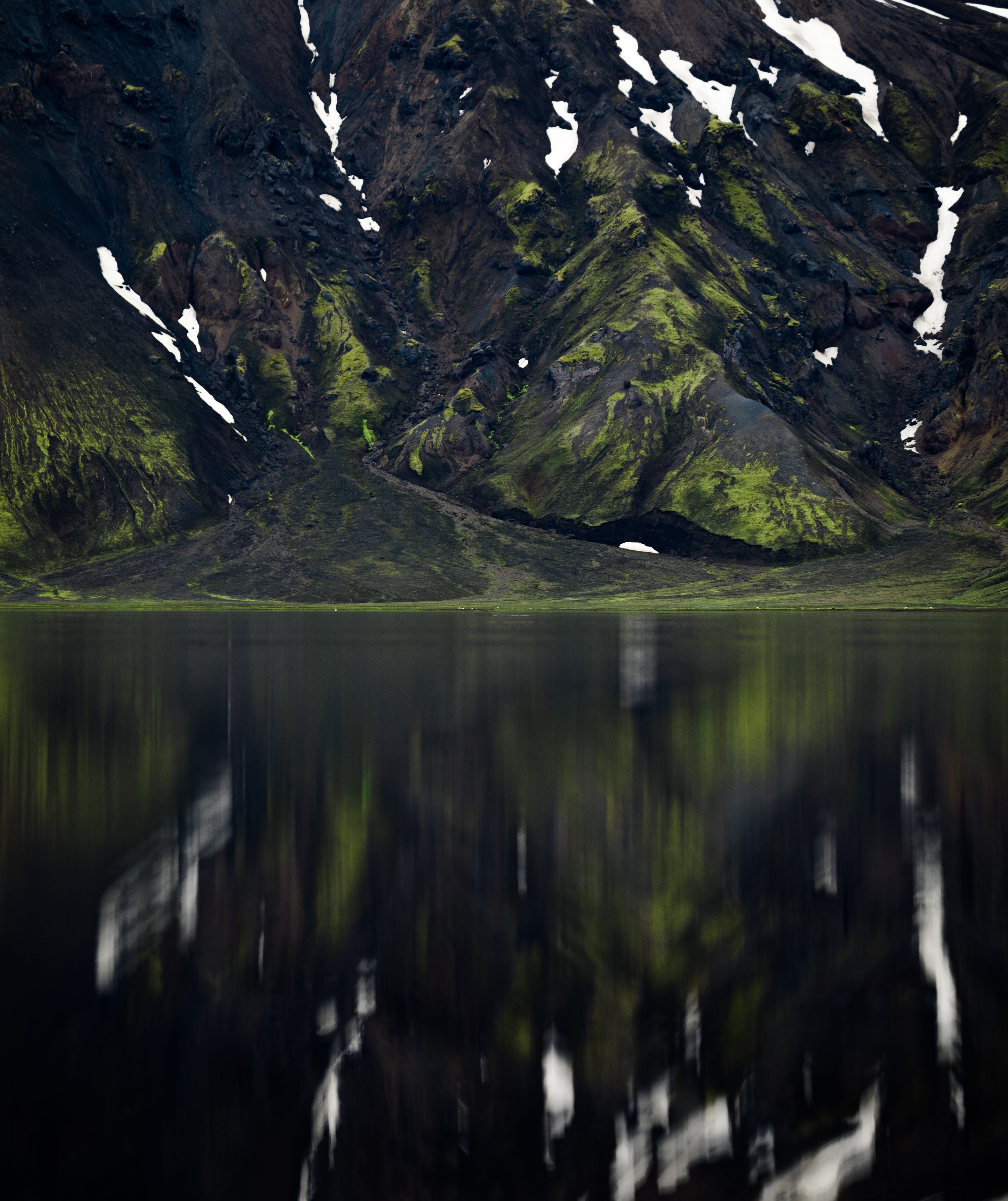 peak, mountain Range, forest, calm, rock - Object, texture, lake, cold, travel, winter, wilderness Area, 5K, beauty In Nature, still, no People, snow, Phone HD Wallpaper