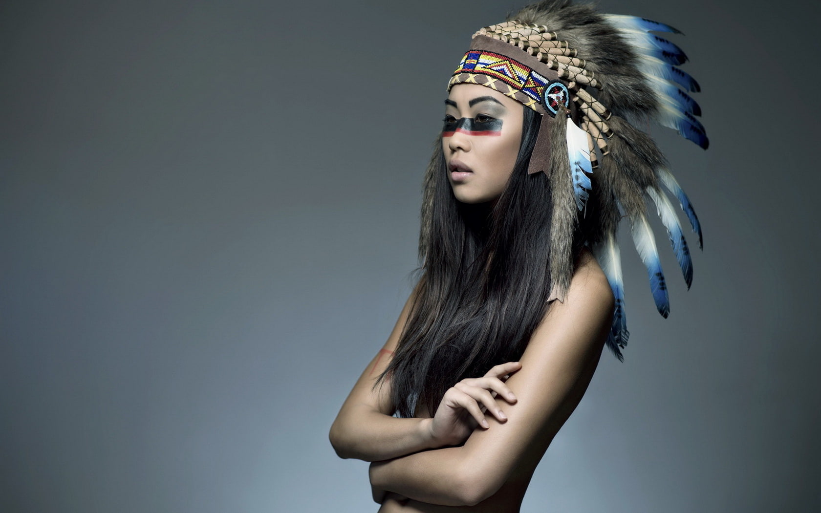 720P, pocahontas, girl, feders, HD Wallpaper