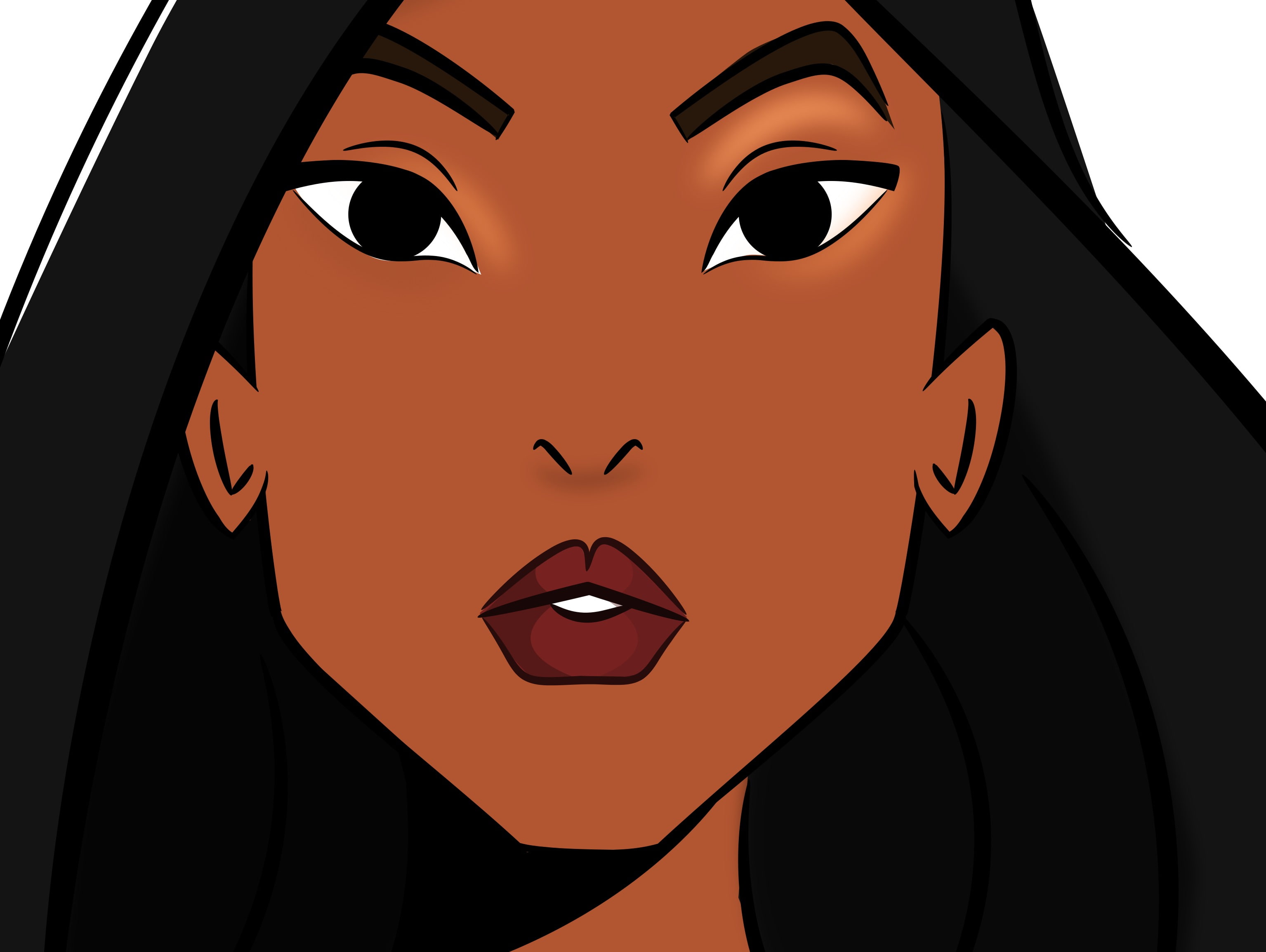 eyes, 2K, Pocahontas, look, girl, face, hair, HD Wallpaper