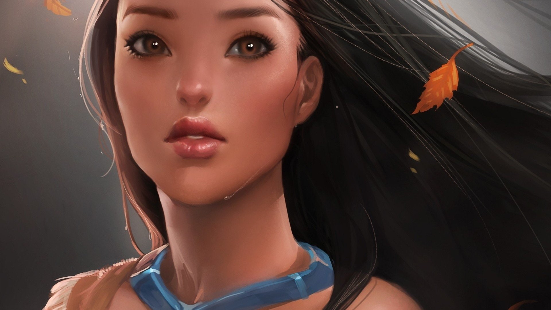Close-Up, Girl, 1080P, Pocahontas, Native American, HD Wallpaper