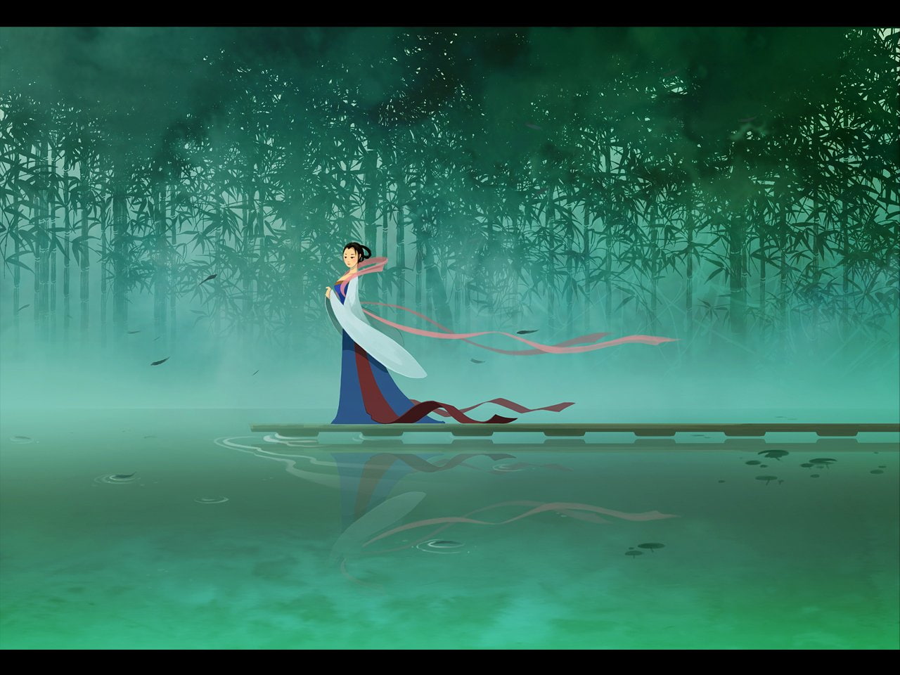 720P, Mulan, Lake, Fantasy, Fog, Women, HD Wallpaper