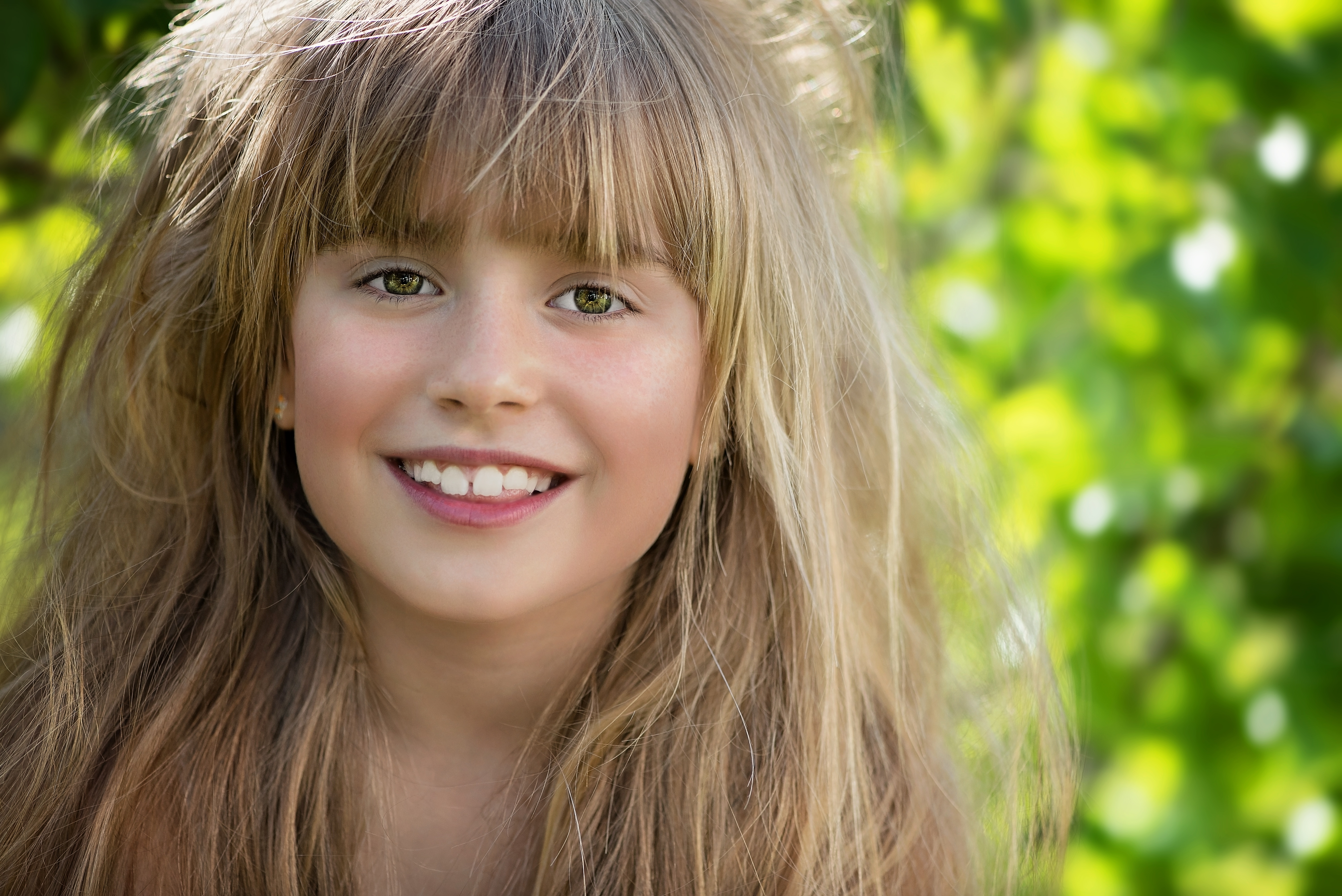 cute, pretty, blond, girls, human, one Person, front view, headshot, hair, innocence, girl, body part, childhood, happiness, day, blond Hair, smiling, female, HD Wallpaper