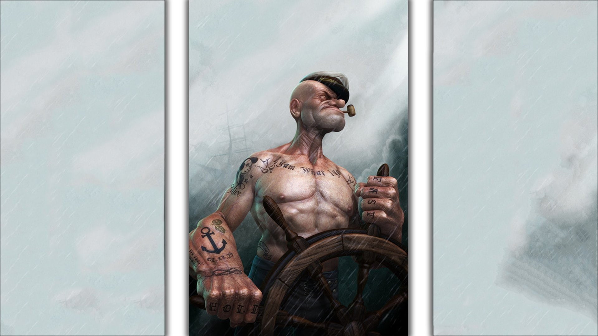 Shirtless, Popeye, 1080P, HD Wallpaper