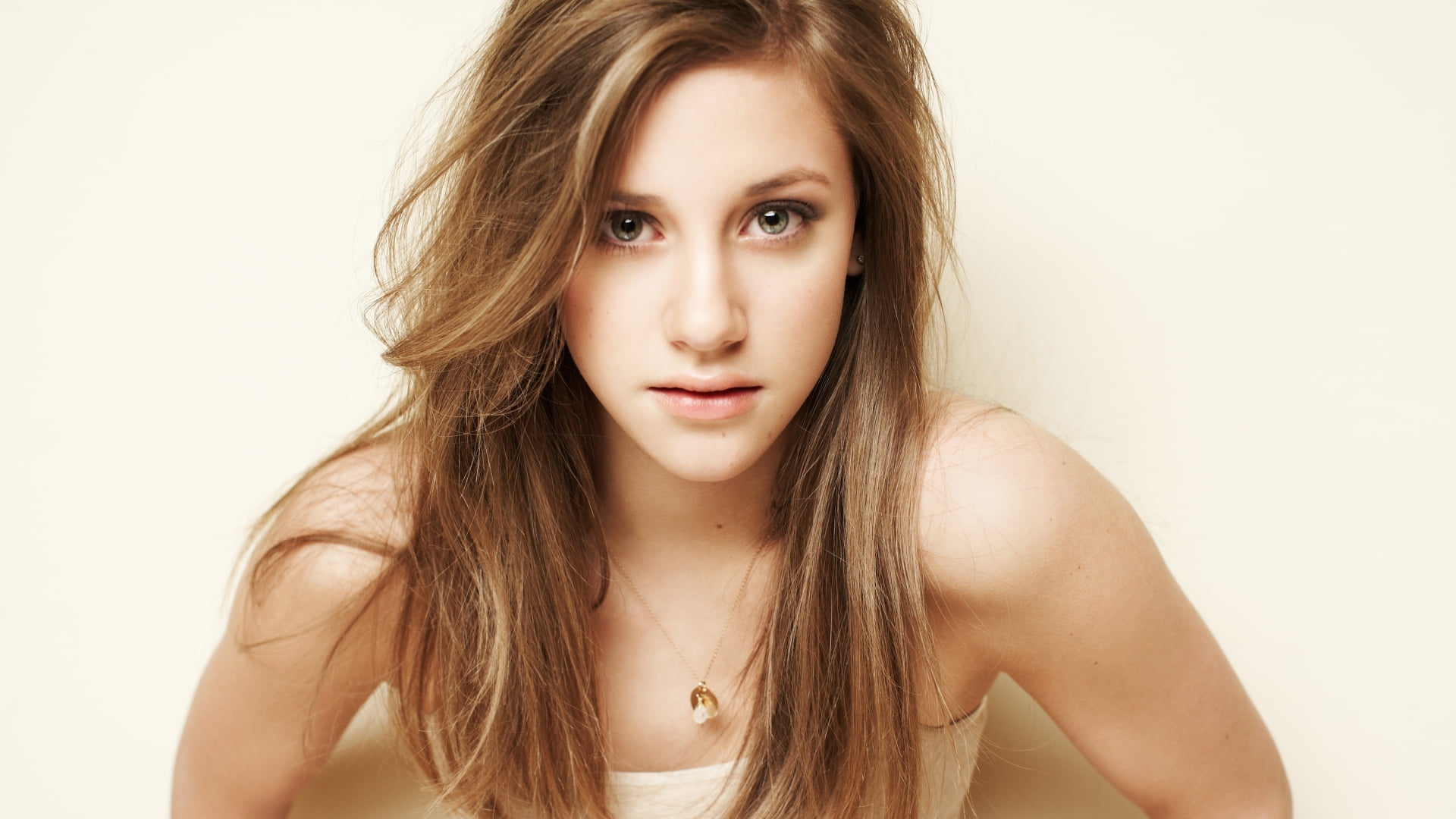 hairstyle, one person, headshot, long hair, hair, indoors, Lili Reinhart, studio shot, looking at camera, portrait, front view, women, 1080P, young adult, HD Wallpaper