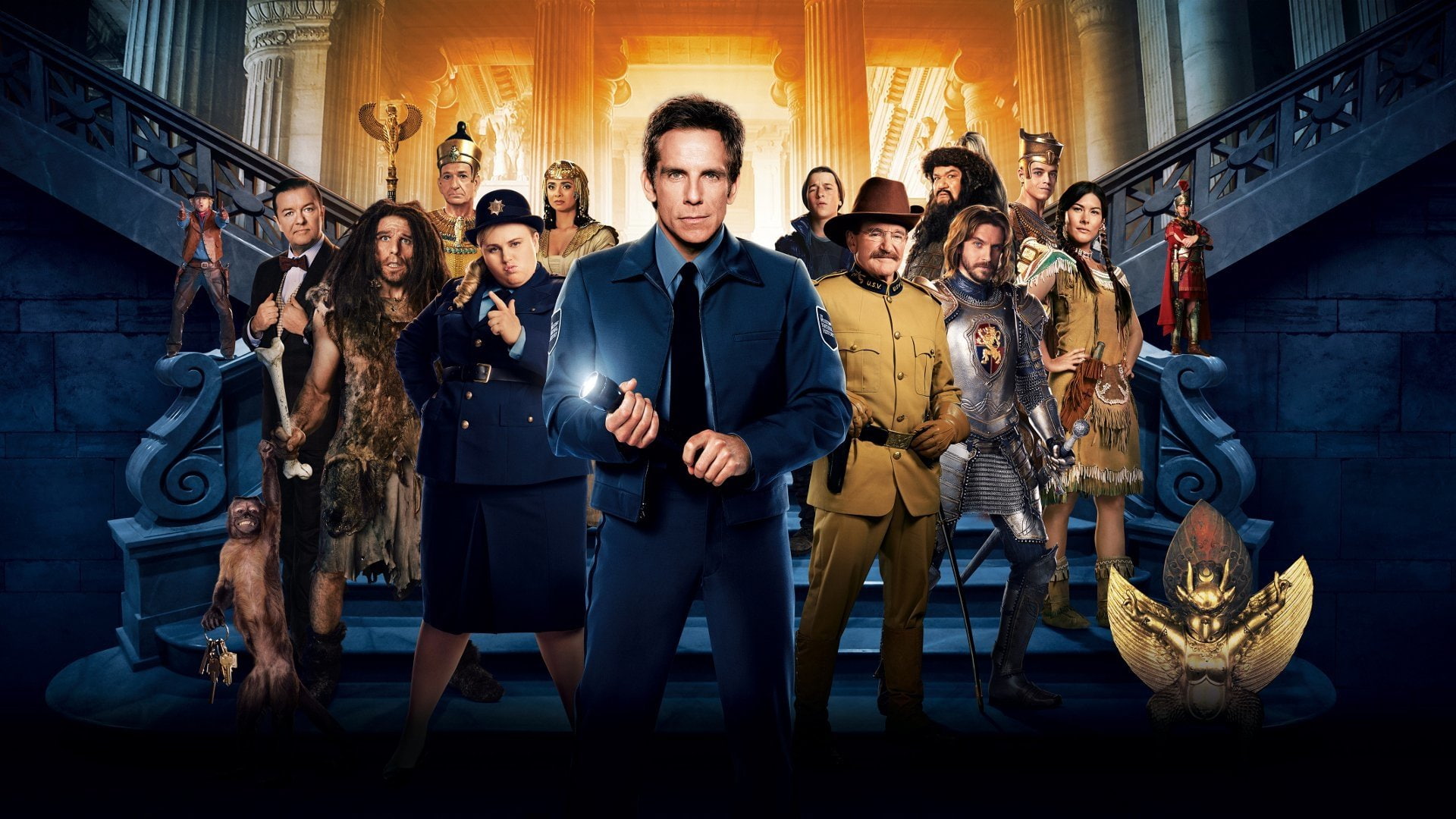 Night at the Museum: Secret of the Tomb, Ben Stiller, Dan Stevens, Rebel Wilson, Robin Williams, 1080P, Movie, HD Wallpaper