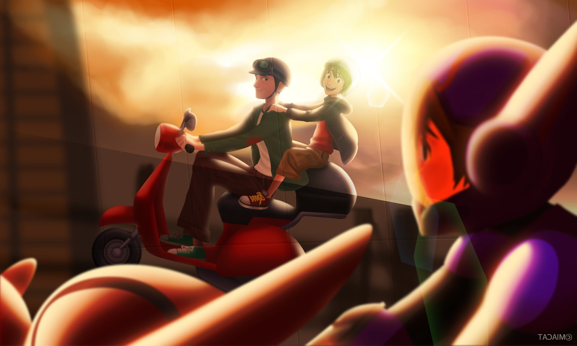 competitive sport, sport, human representation, nature, male likeness, leisure activity, activity, speed, movies, Baymax (Big Hero 6), Disney, motion, 1080P, HD Wallpaper