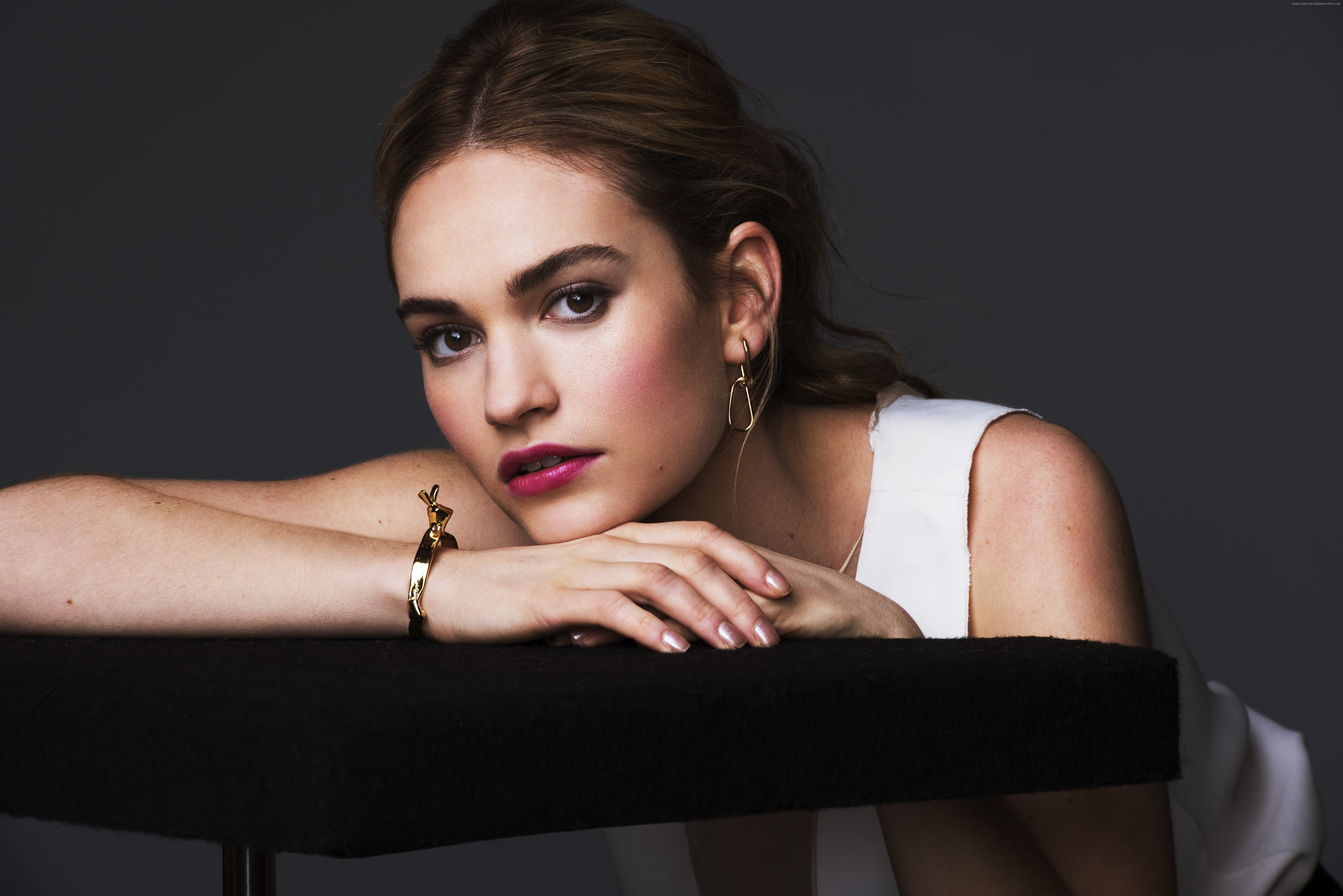 8k, Lily James, 5K, photo, HD Wallpaper
