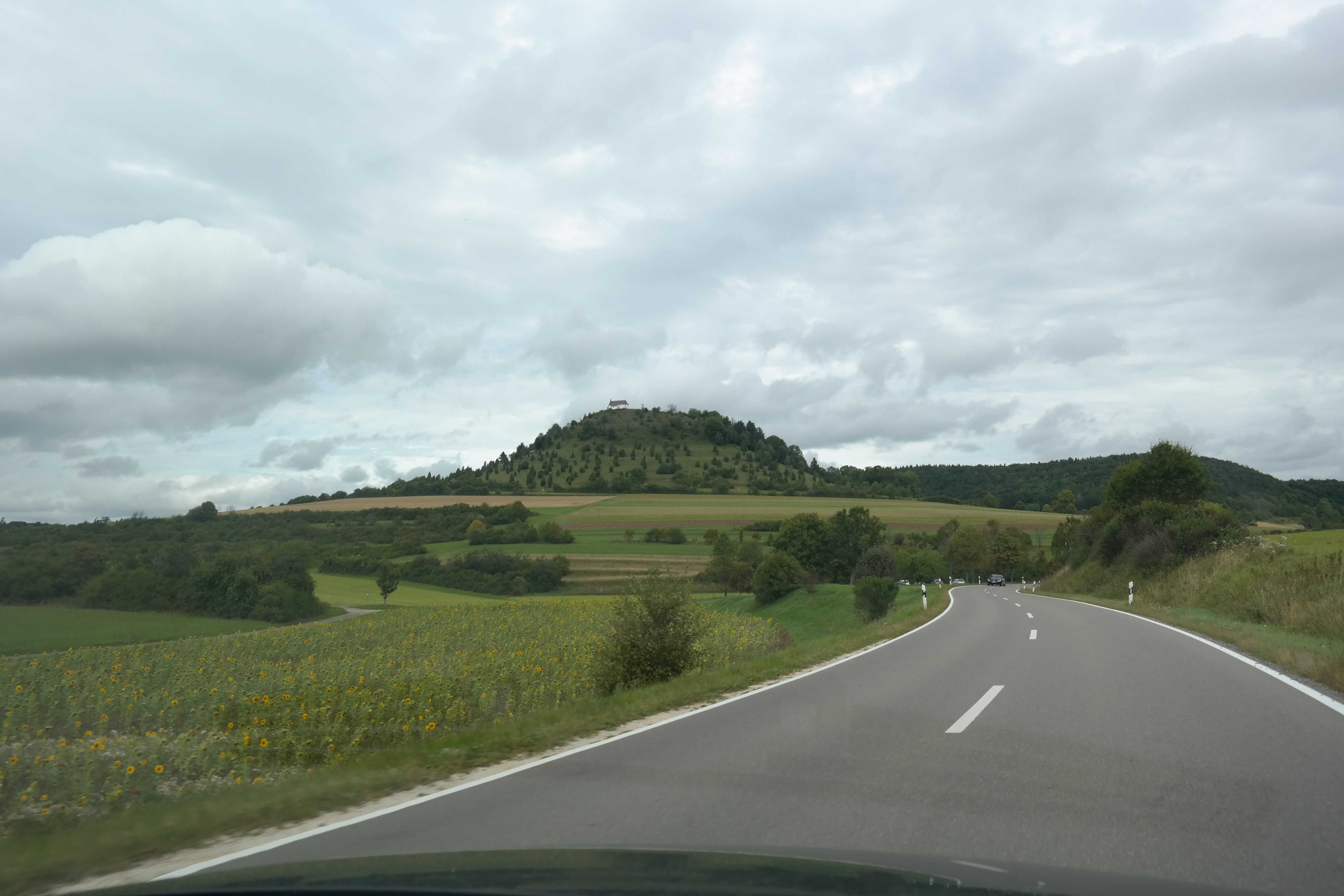 marking, swabian alb, landscape, beauty in nature, outdoors, pilgrimage chapel, environment, drive, day, road, sky, burladingen, salm things, sign, non-urban scene, HD Wallpaper