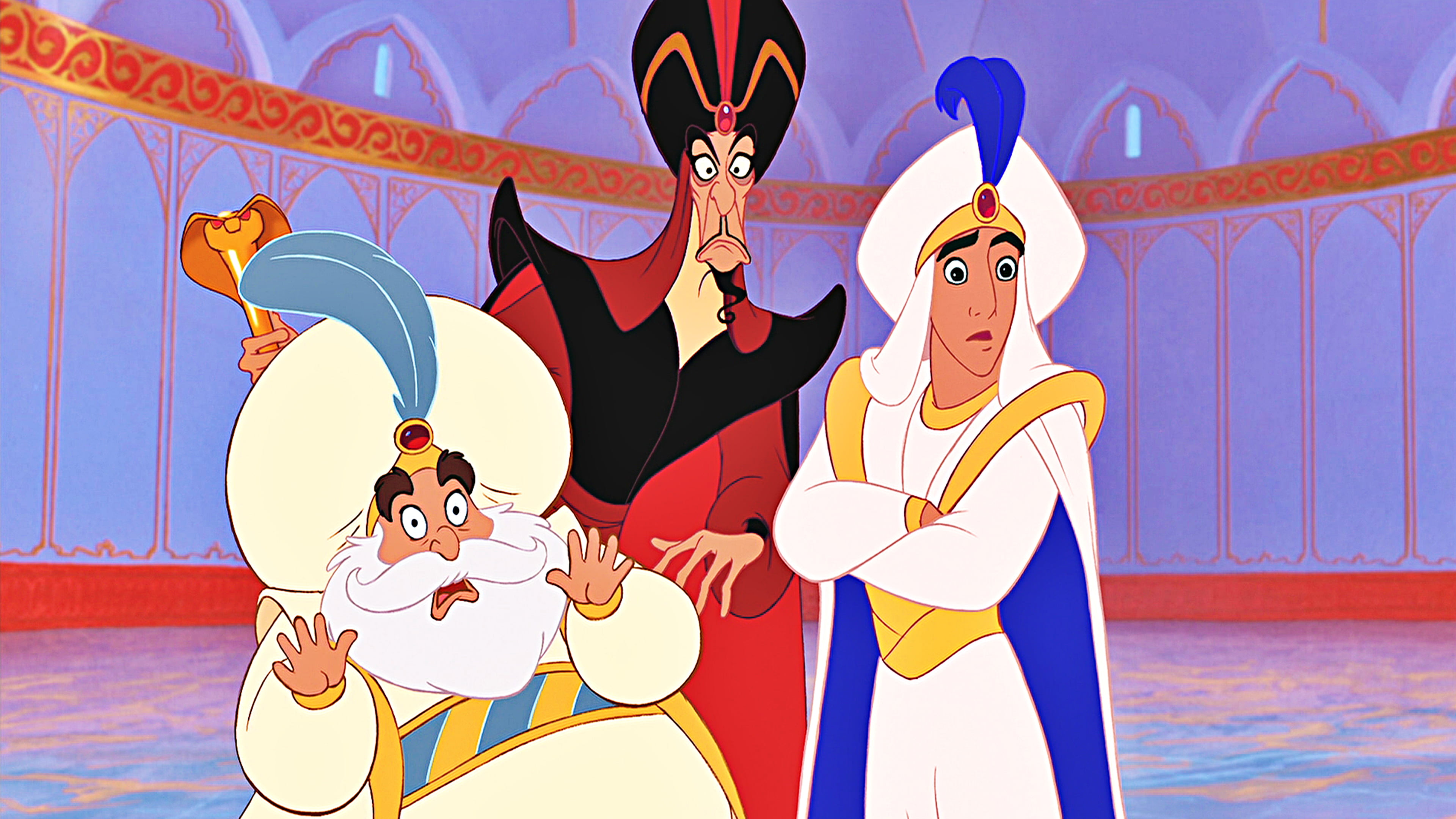 mammal, architecture, belief, archival, disney, jafar, representation, performance, stage, movies, clothing, people, travel, mural, 4K, wizard, travel destinations, HD Wallpaper