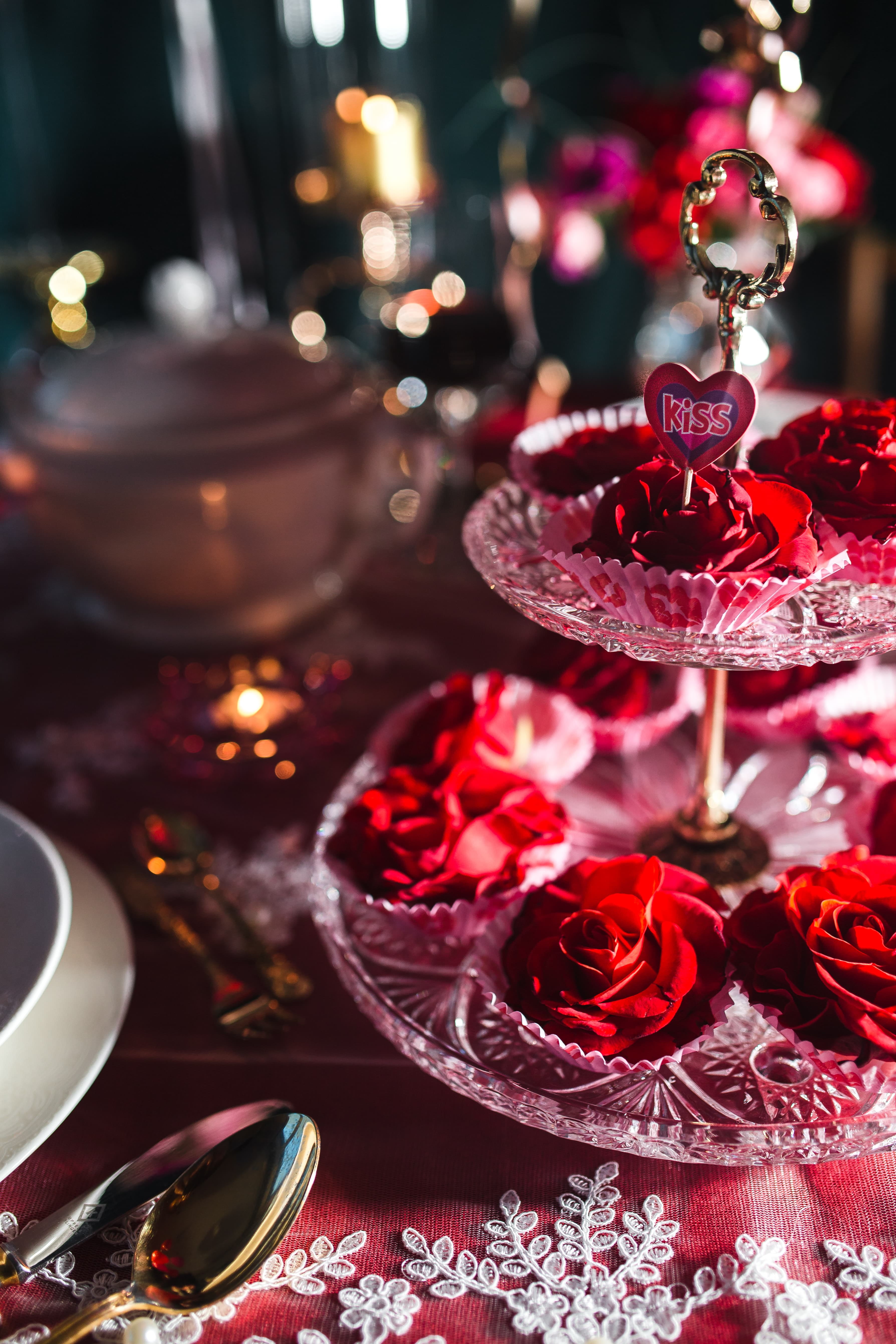 tableware, indoors, together, decoration, decorations, dinner, food and drink, february, amp, table, holiday - event, pink, focus on foreground, crockery, Phone HD Wallpaper
