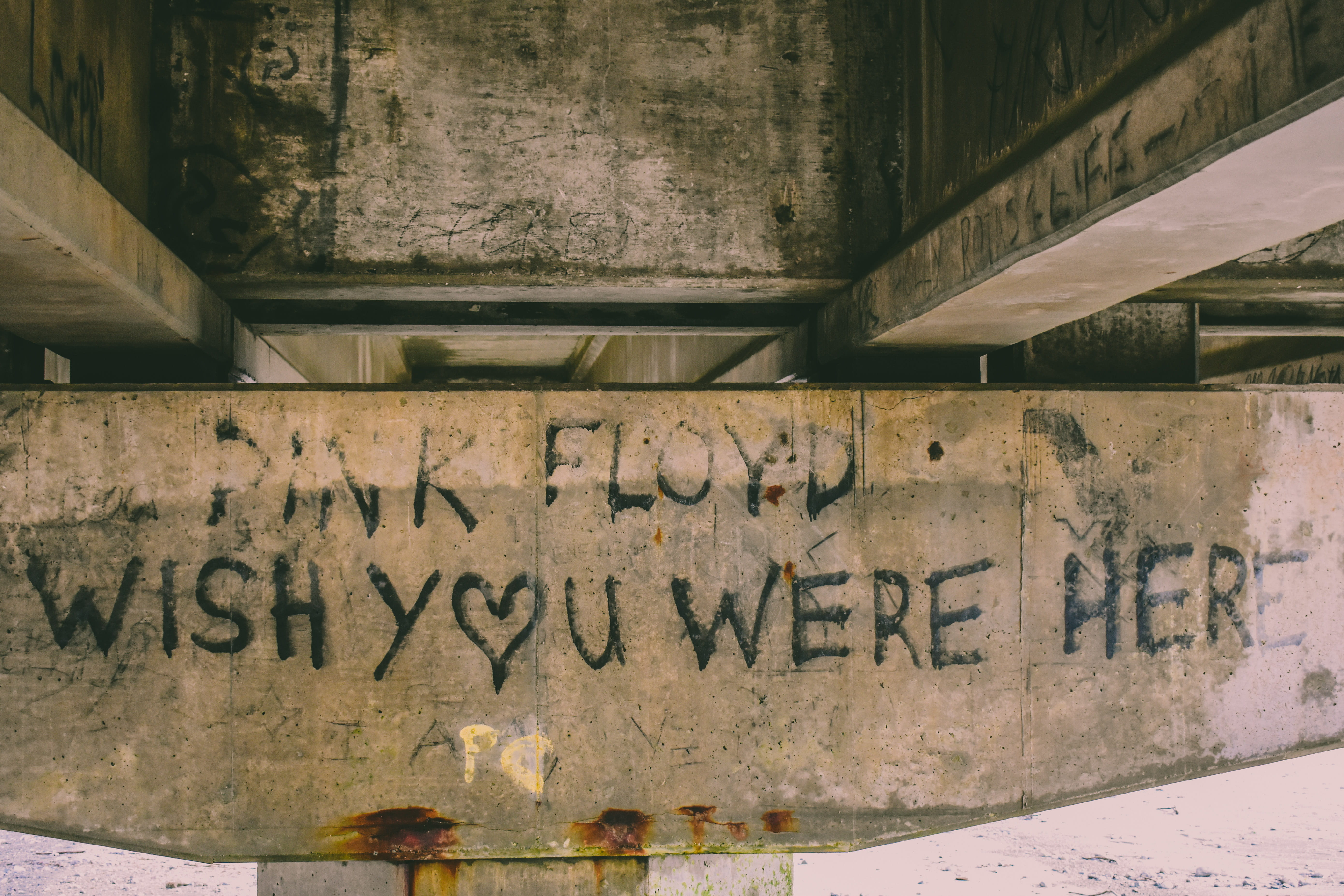 message, bridge, floyd, flyod, wish, structure, concrete, graffiti, pink, western script, wall - building feature, outdoors, sign, information, capital letter, HD Wallpaper