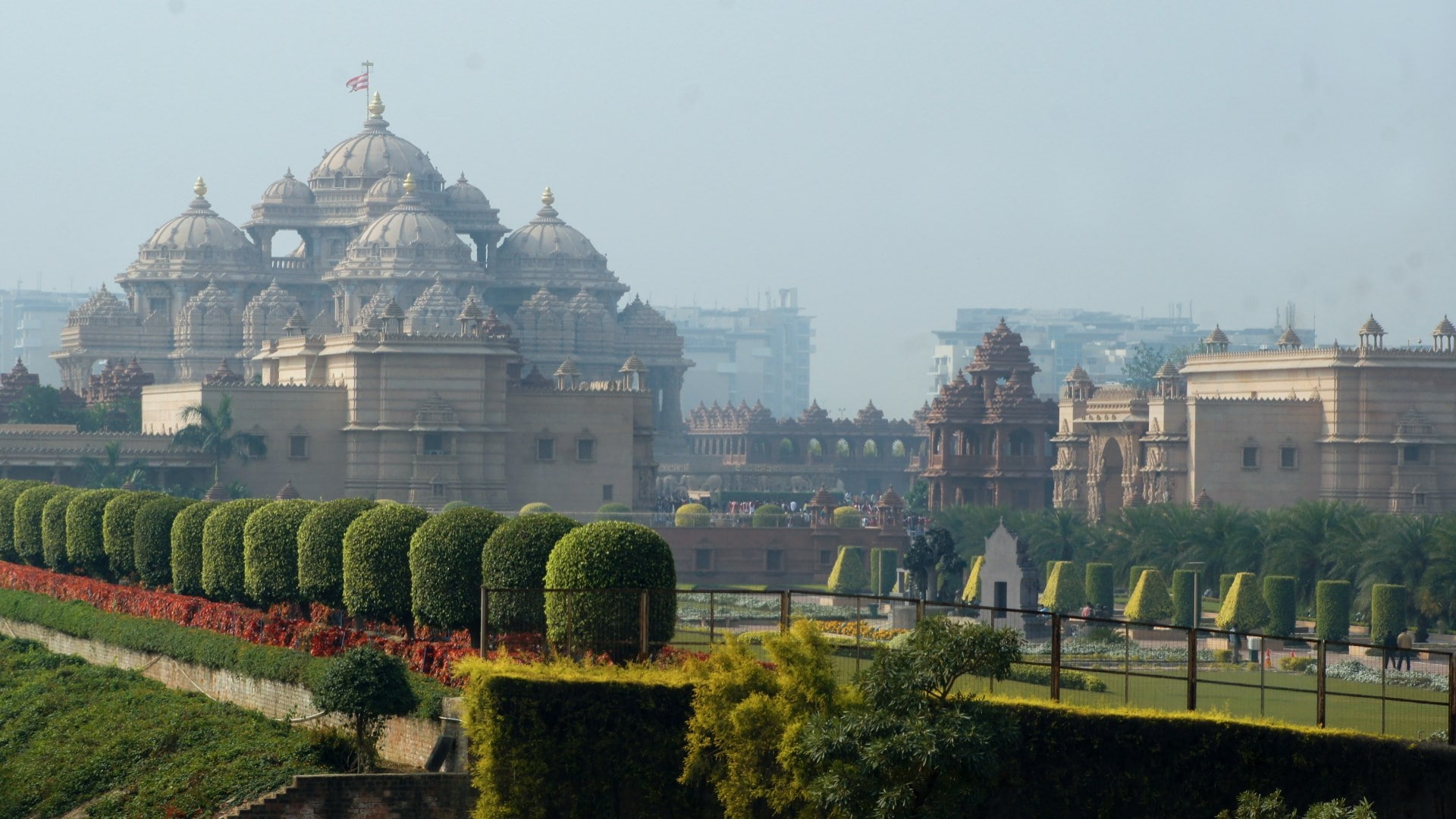 akshardham, 1080P, HD Wallpaper
