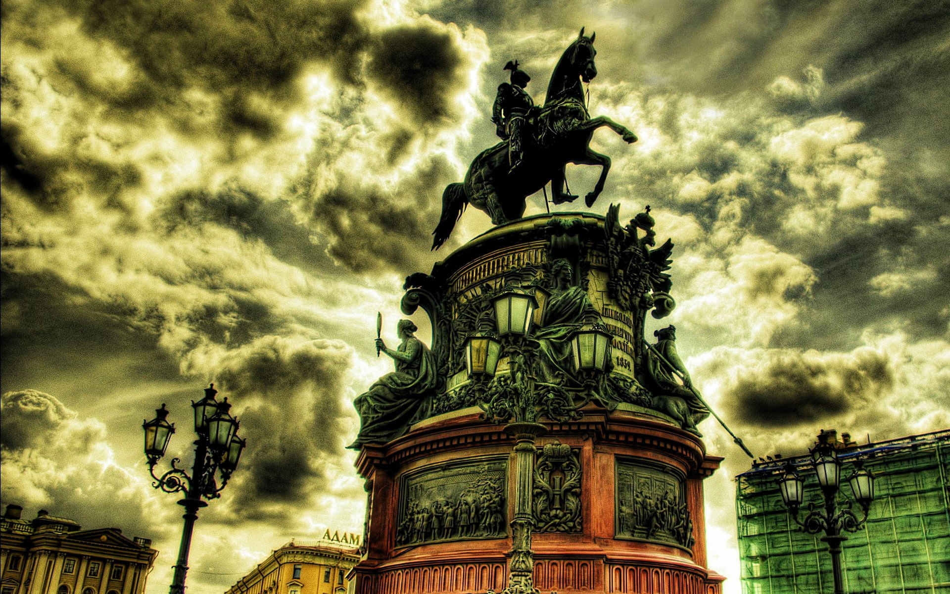 1080P, petersburg, horseman, travel and world, bronze, st, HD Wallpaper