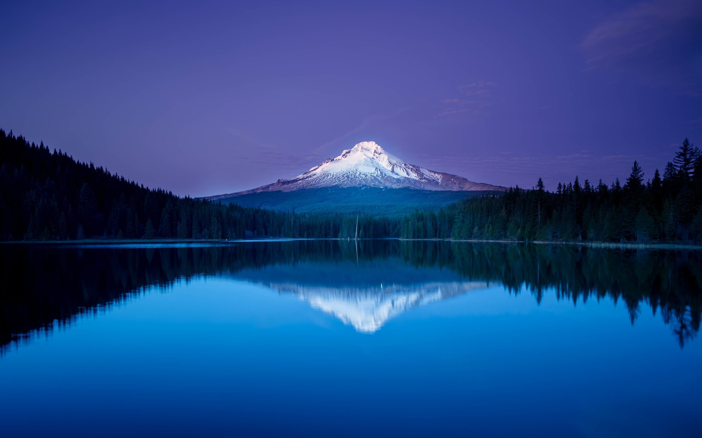 sky, beauty in nature, no people, tranquil scene, water, mountain peak, lake, cold temperature, 2K, non-urban scene, idyllic, mountains, nature, Oregon, HD Wallpaper