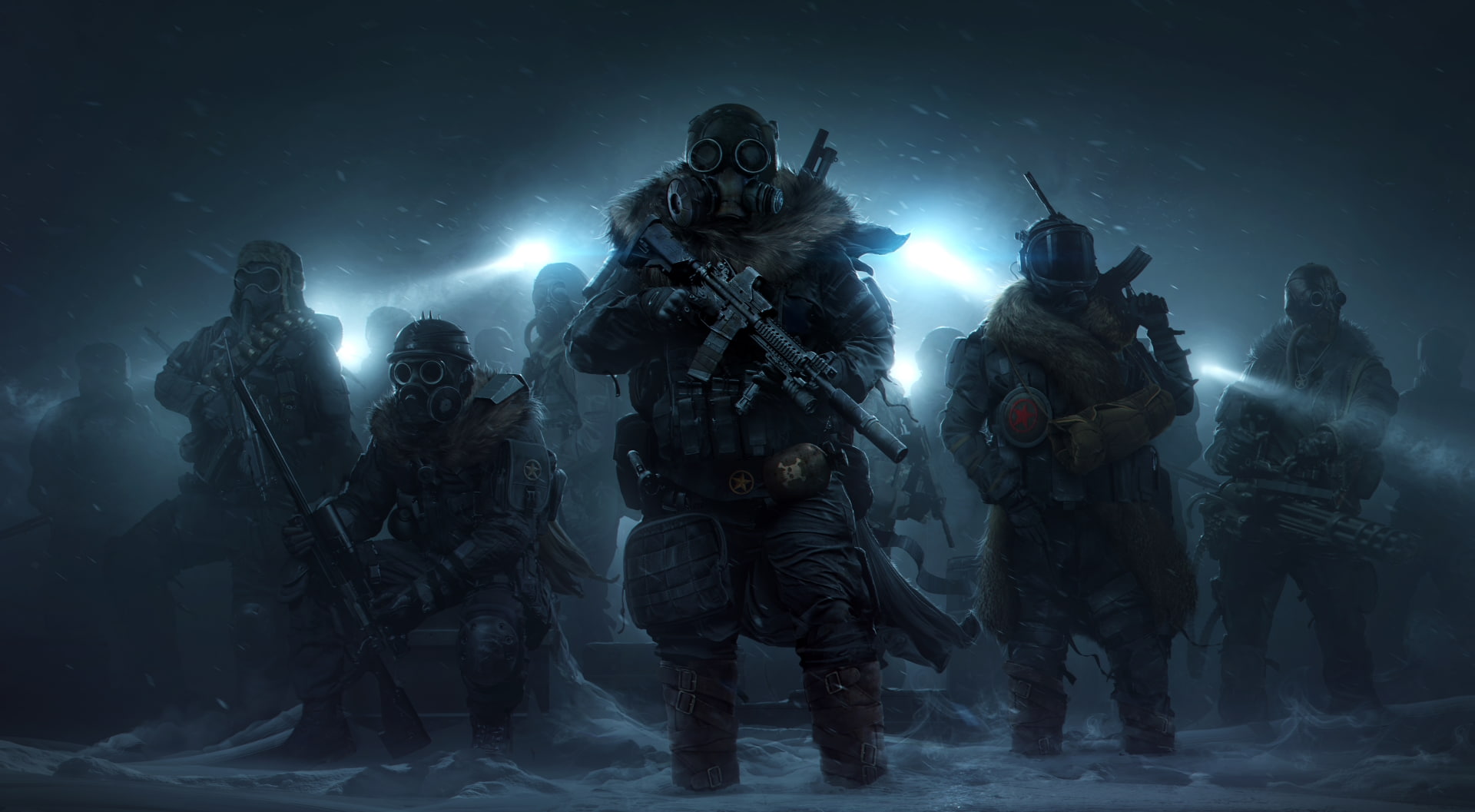 aggression, group of people, mask, standing, arts culture and entertainment, armed forces, real people, headwear, wasteland 3, clothing, 1080P, gun, men, HD Wallpaper