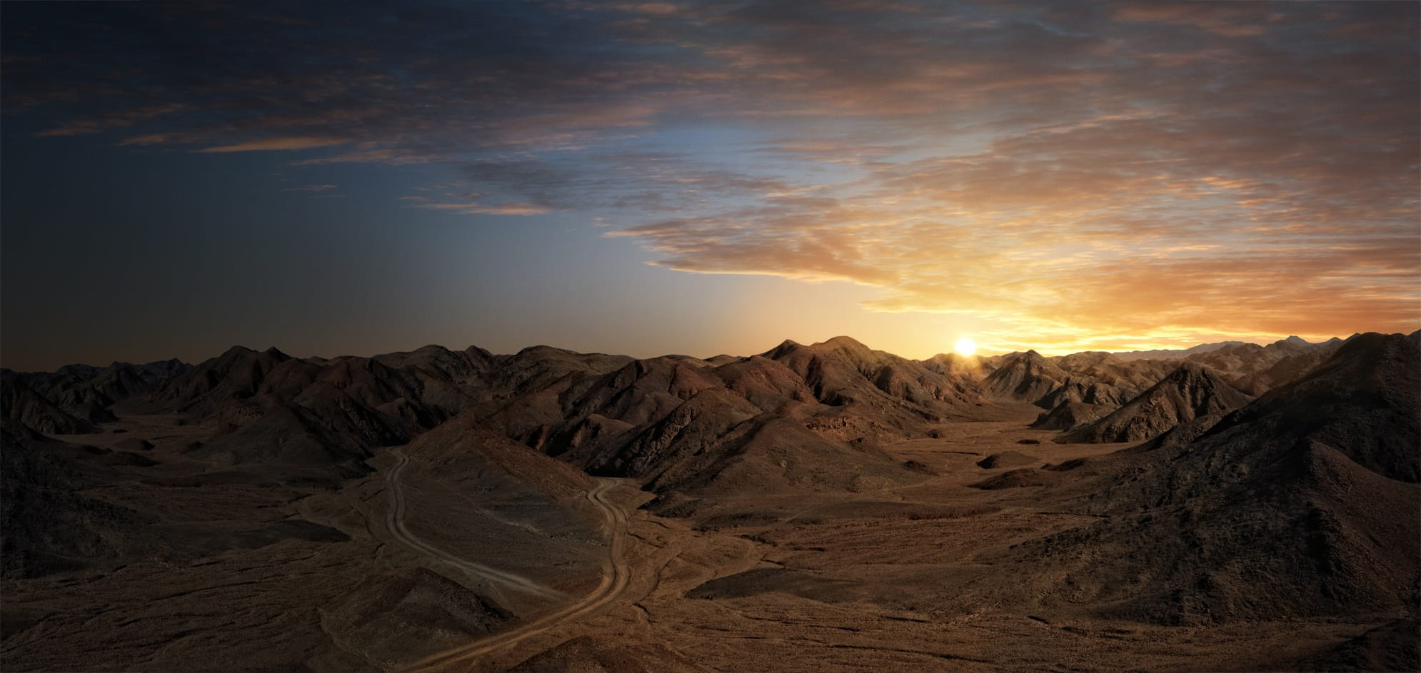 non-urban scene, formation, geology, no people, rock, landscape, evening, sand, mountain range, sun, beauty in nature, arid climate, land, 1080P, parched, HD Wallpaper