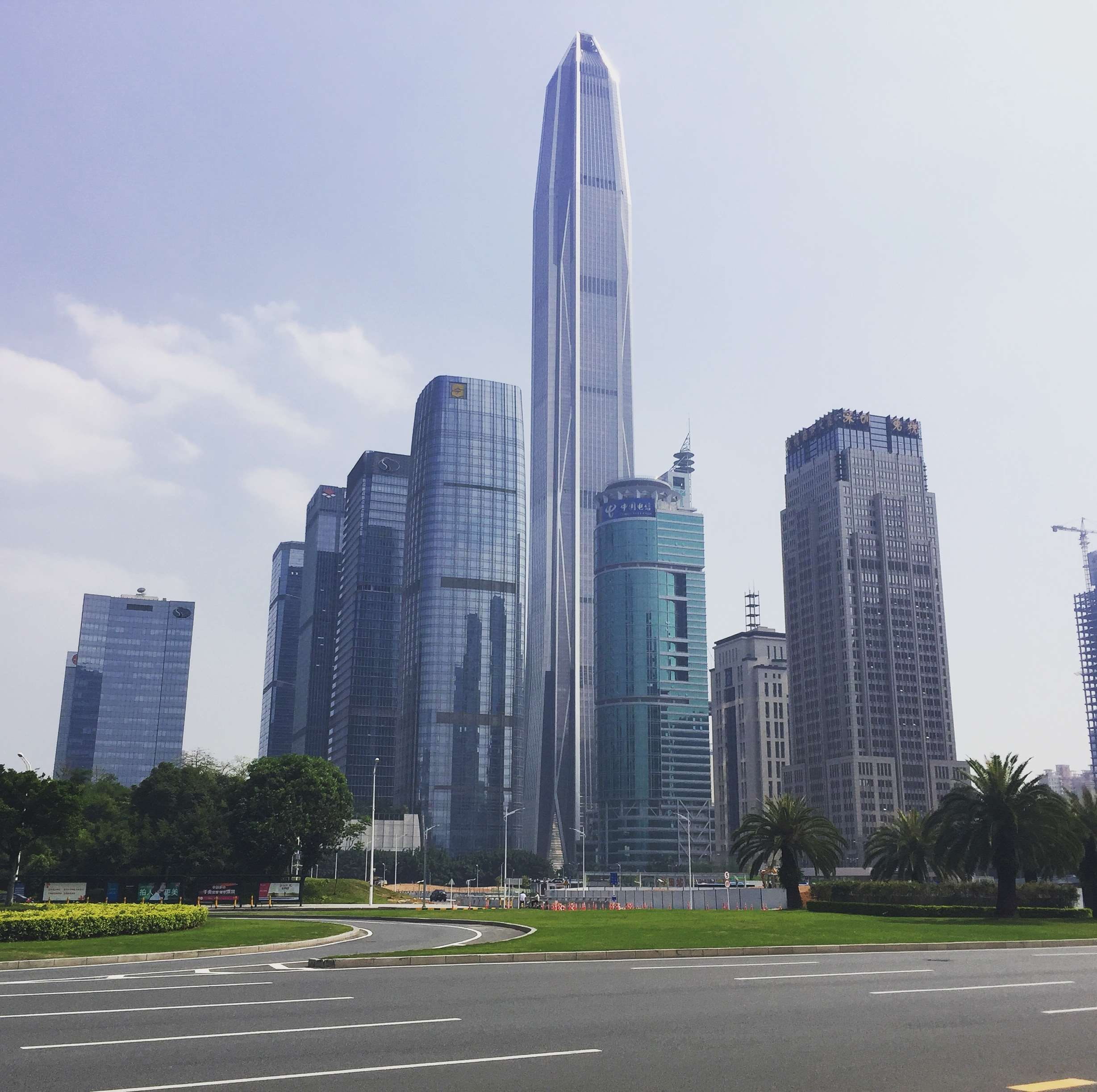 perspective, travel, business, day, financial district, building exterior, buildings, landscape, stree, office building exterior, tower, tall - high, cityscape, HD Wallpaper