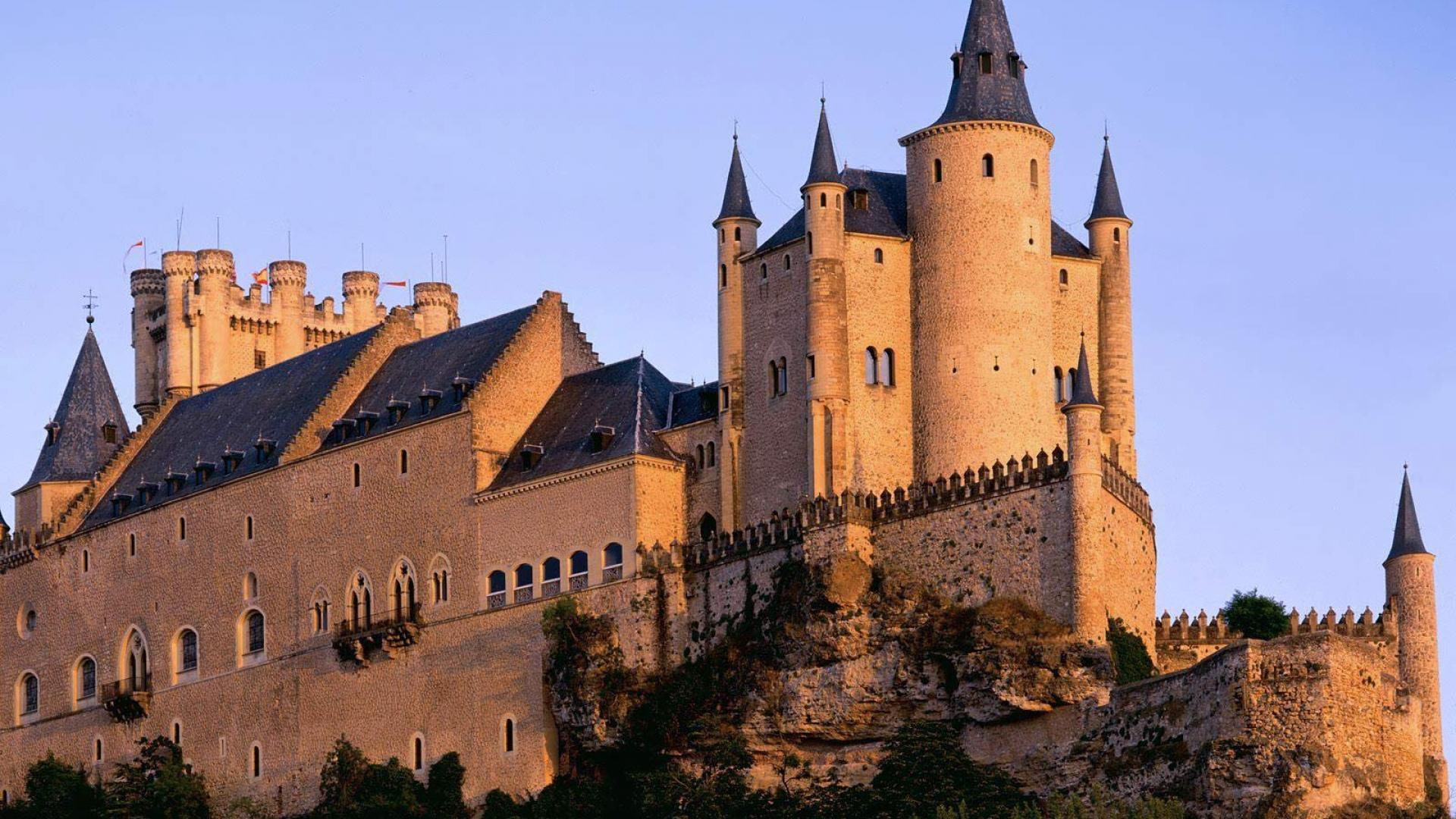 towers, spanish, nature and landscapes, cliffs, hill, mighty, castle, 1080P, HD Wallpaper