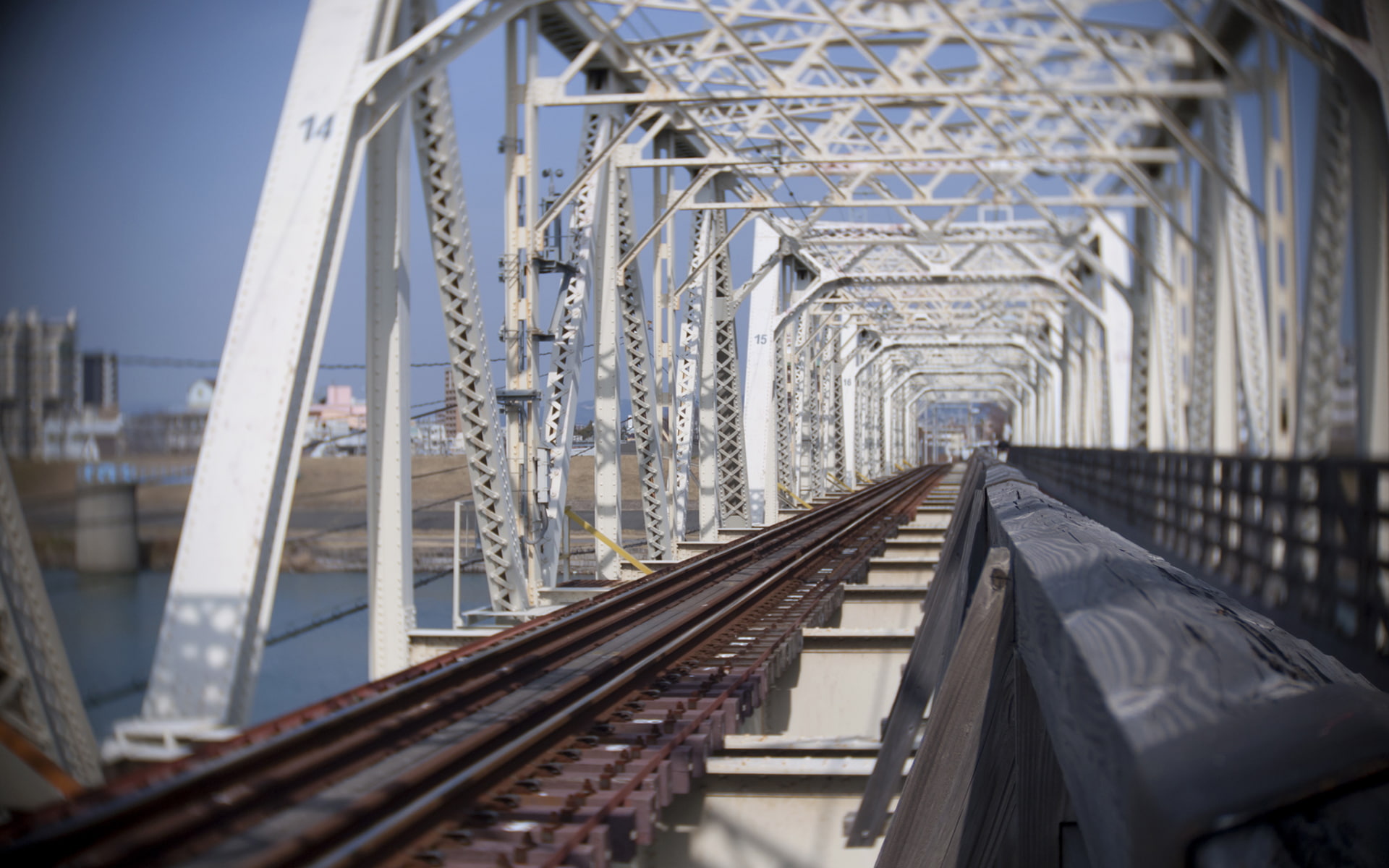 rails, railroad, 1080P, bridge, architecture, hd, HD Wallpaper