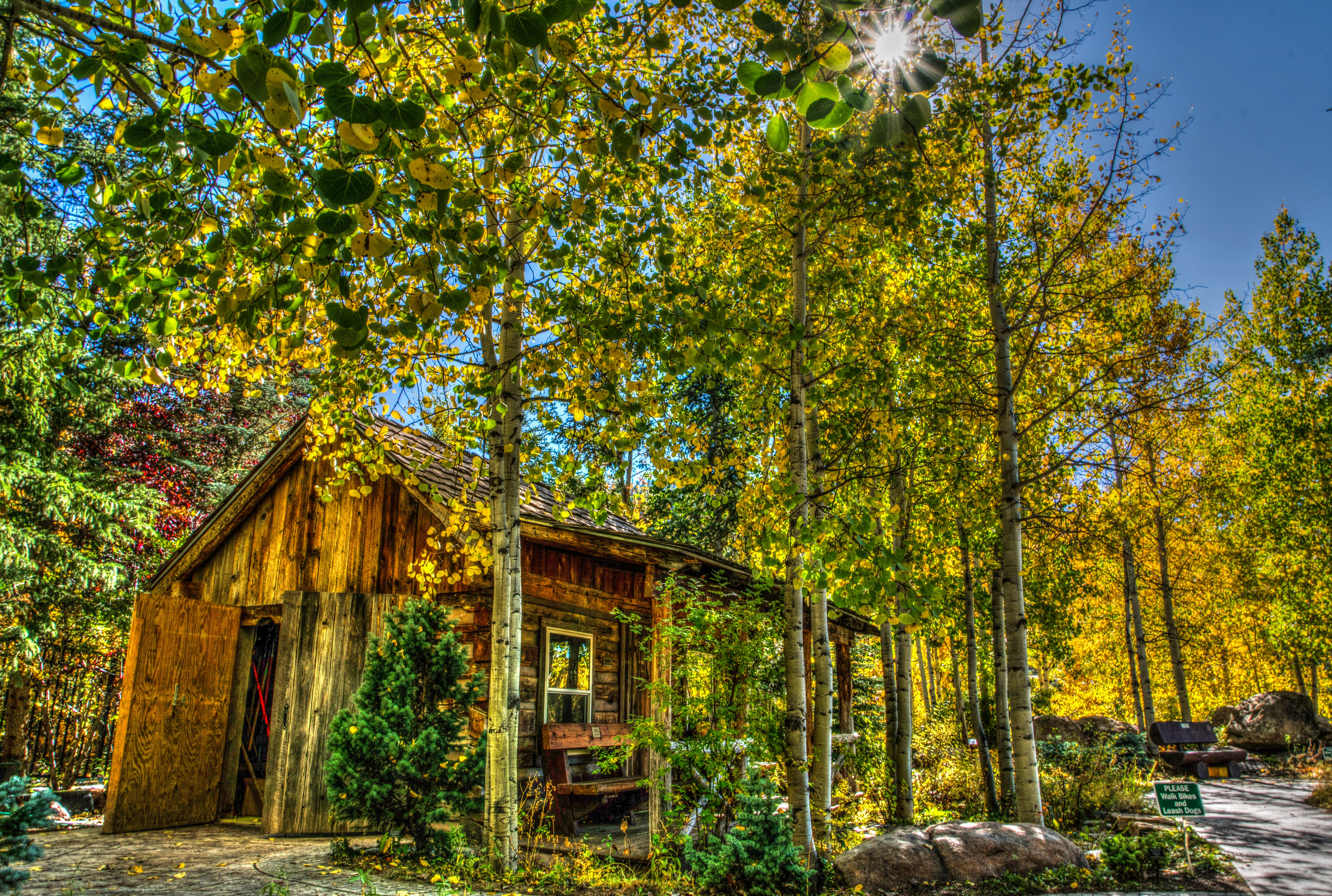 change, day, daylight, land, countryside, house, sky, trees, window, growth, rocks, outdoor, nature, wood, colourful, colorful, environment, building exterior, HD Wallpaper