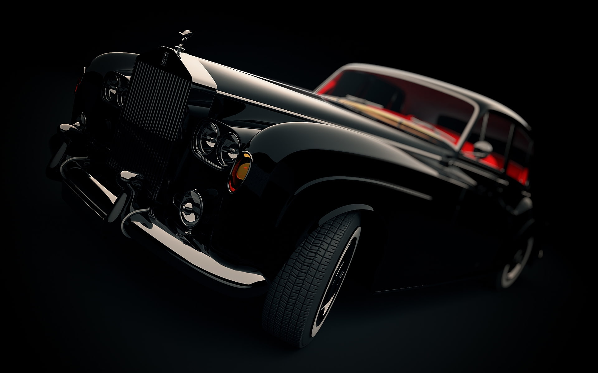 car, 1080P, phantom, door, royce, vintage, rr phantome. rr phantome iii, iii, rolls, black, HD Wallpaper