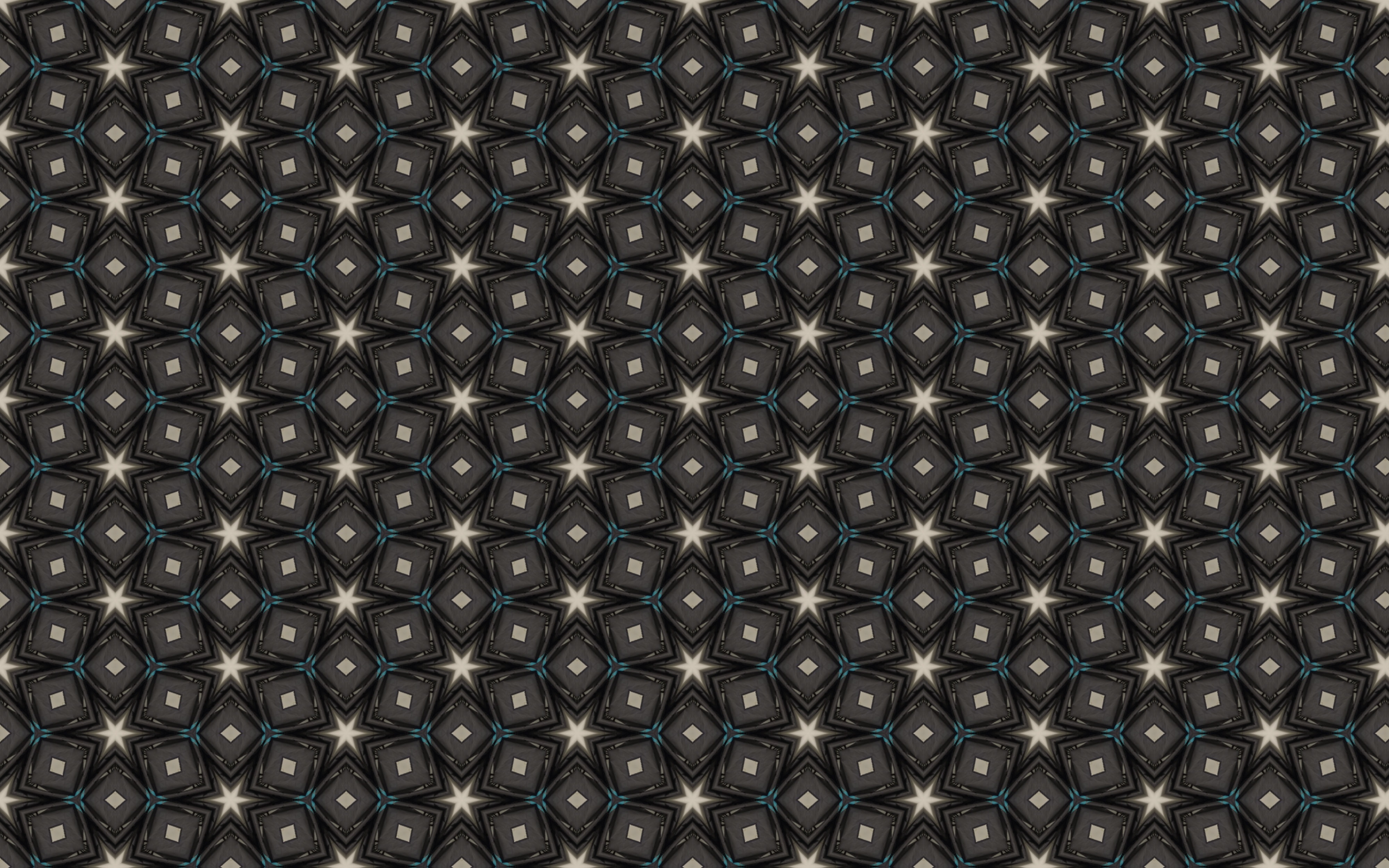 stars, 4K, symmetrical, squares, pattern, rhombuses, HD Wallpaper