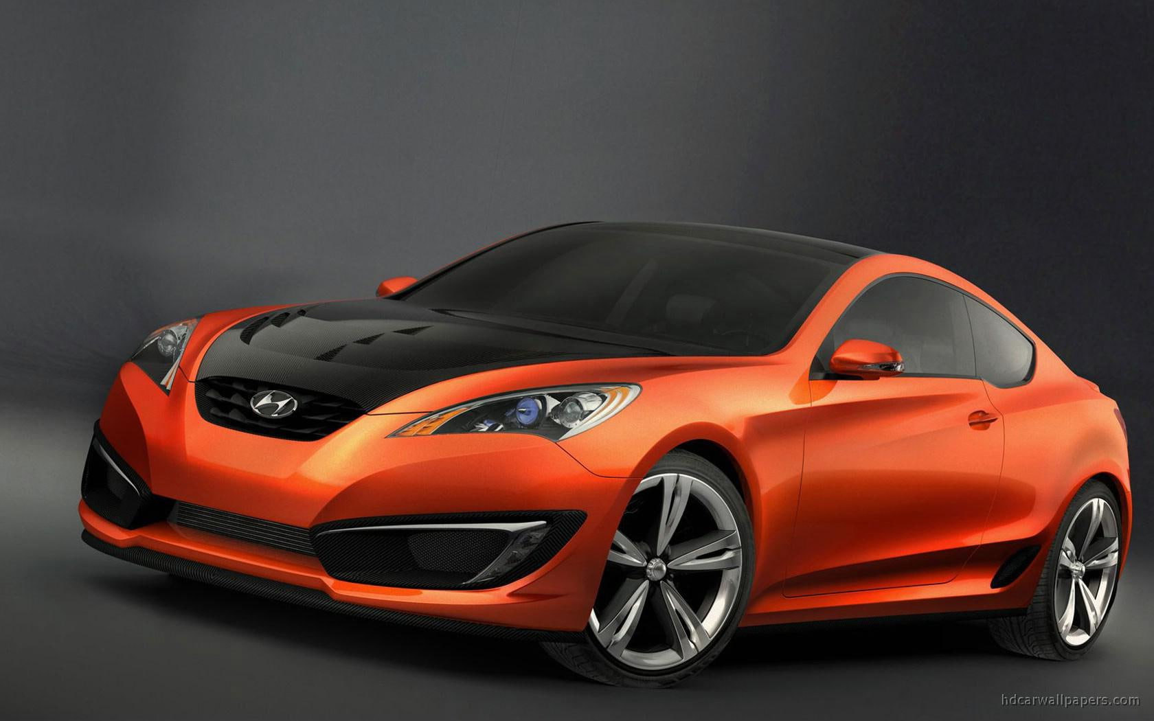 black, hyundai, red, cars, coupe, concept, genesis, 720P, HD Wallpaper
