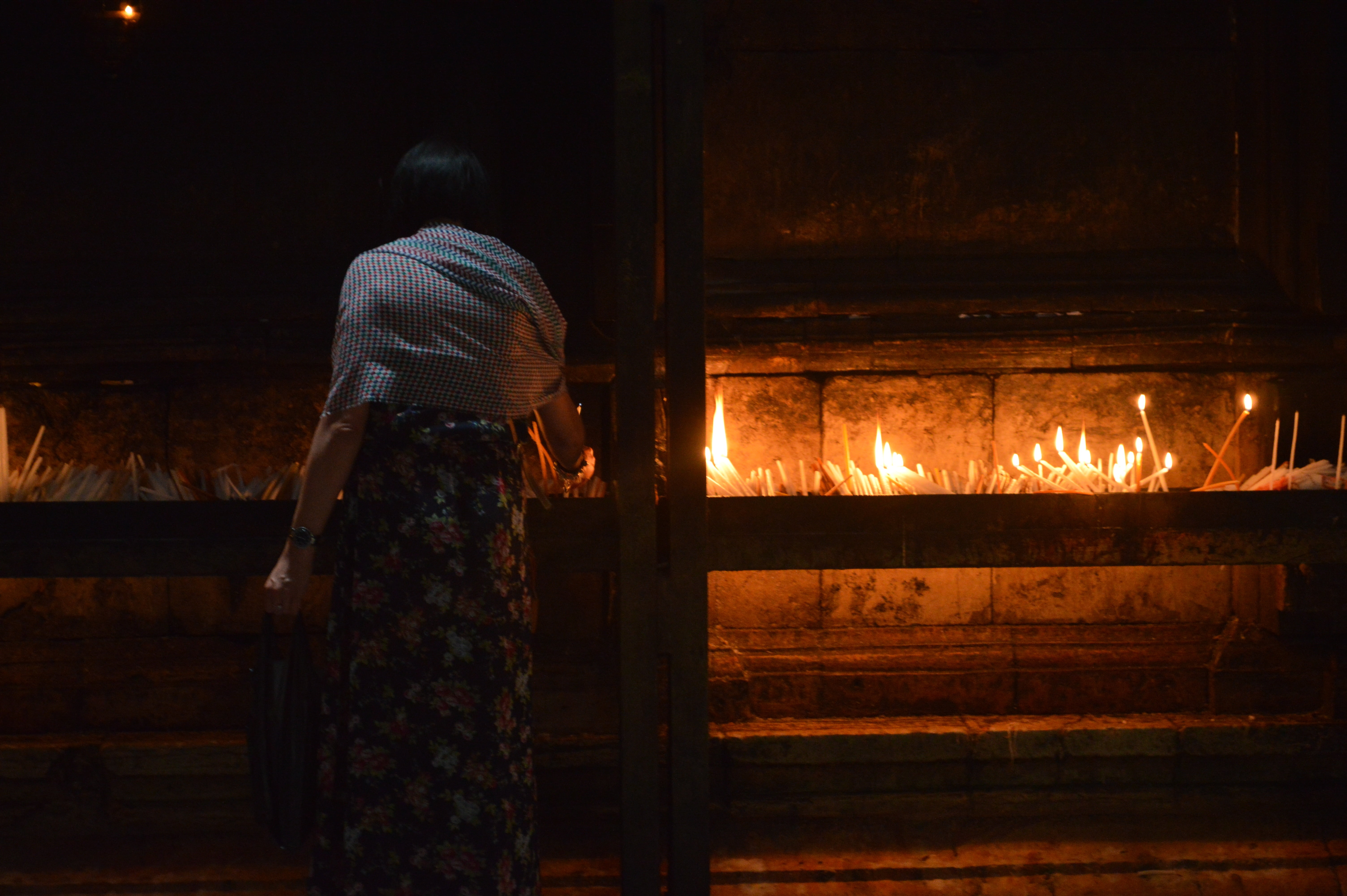 jesus tomb, architecture, heat - temperature, woman, jerusalem, candles, indoors, church, wood - material, three quarter length, faith, holy, flame, one person, HD Wallpaper
