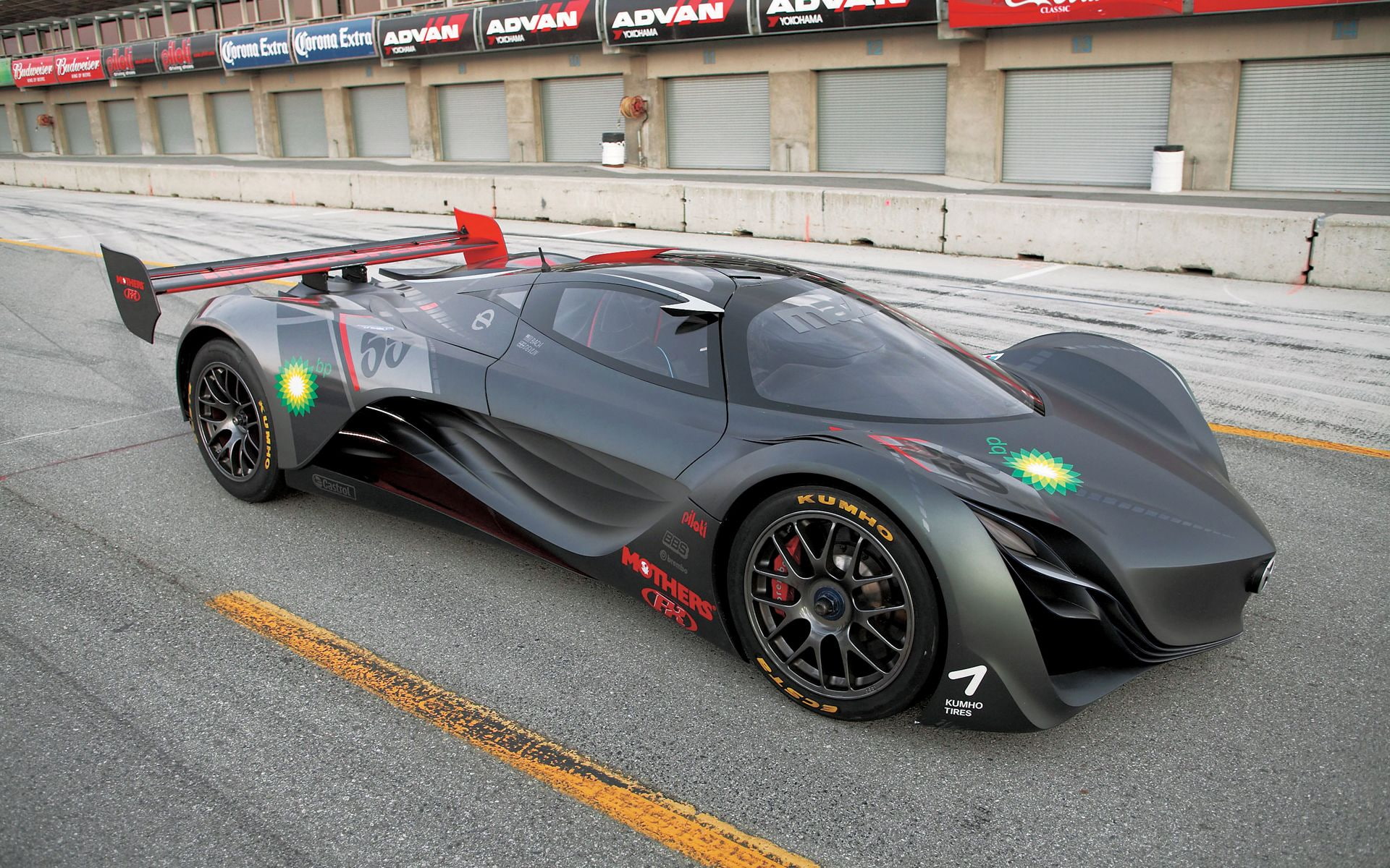 2008, car, concept, black, sports, mazda, coupe, furai, 1080P, HD Wallpaper